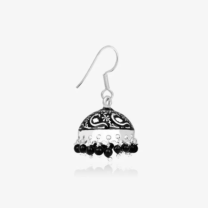 Elegance Black Jhumka - Image 4