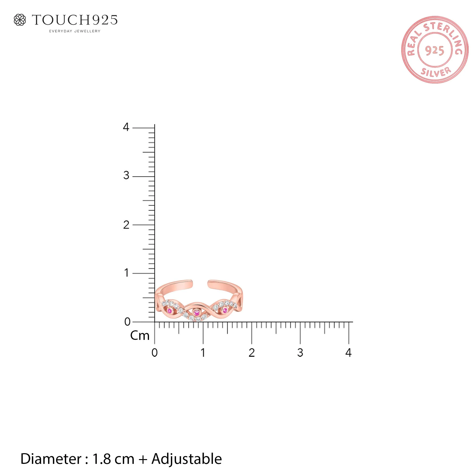Elenza Silver Toe Ring - Image 18