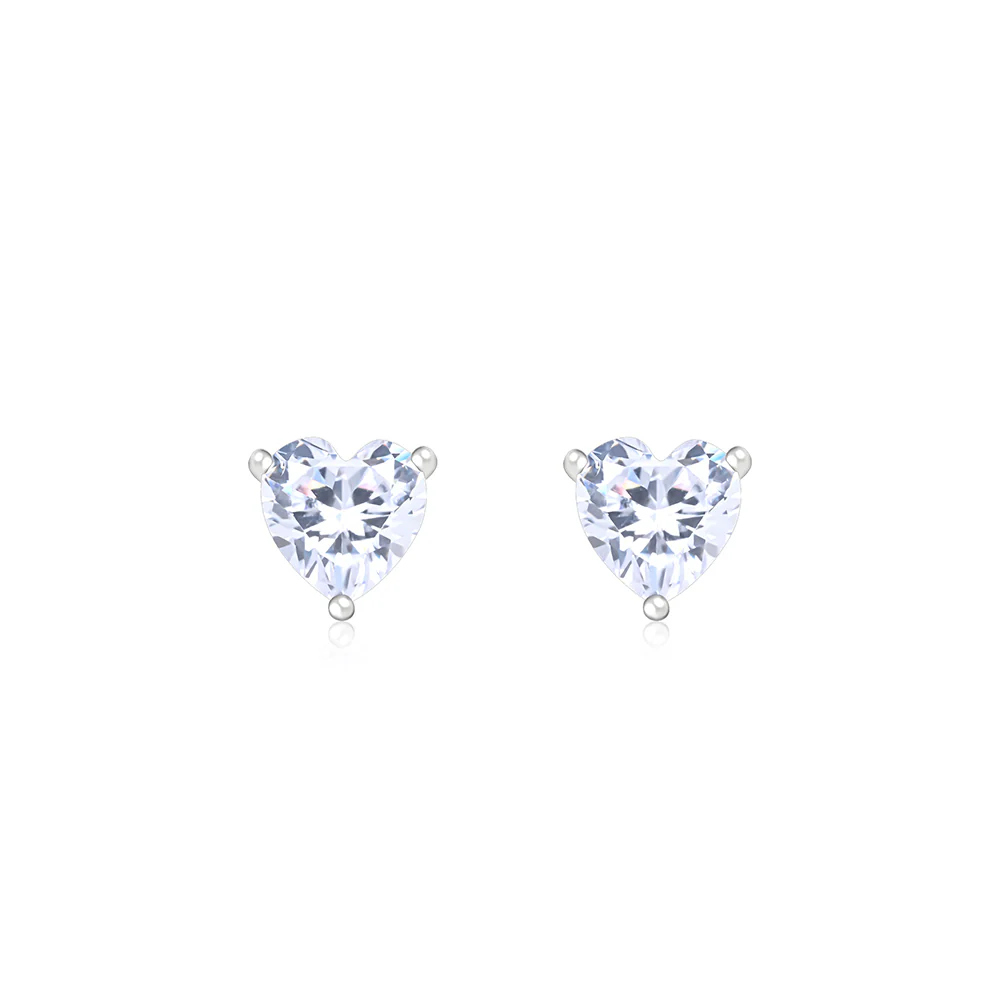 Embraced Heart Silver Studs - Image 13