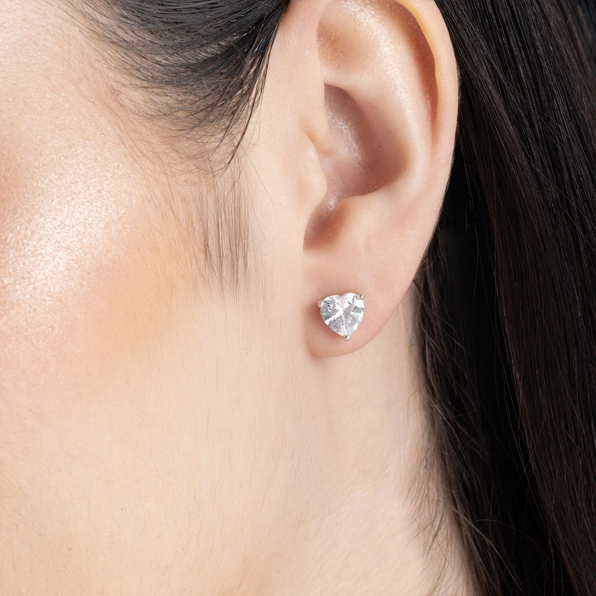 Embraced Heart Silver Studs - Image 20