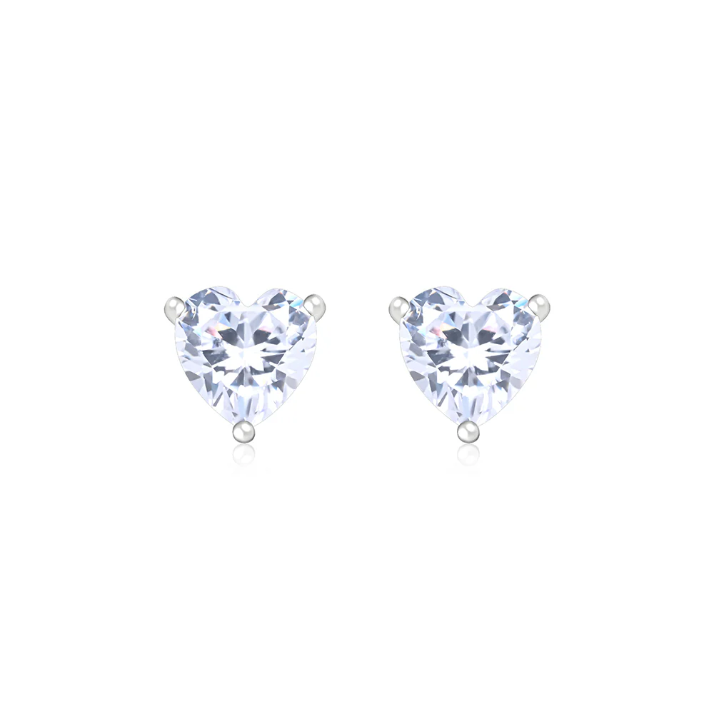 Embraced Heart Silver Studs - Image 26