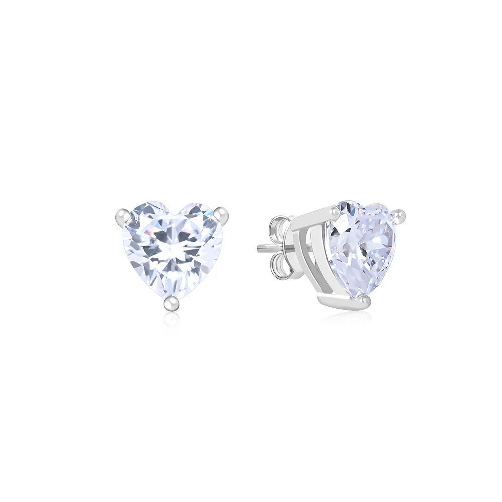 Embraced Heart Silver Studs - Image 29