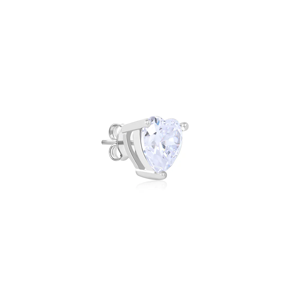 Embraced Heart Silver Studs - Image 3