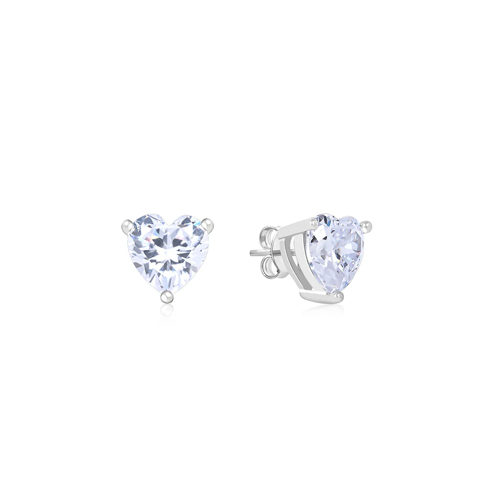 Embraced Heart Silver Studs - Image 7