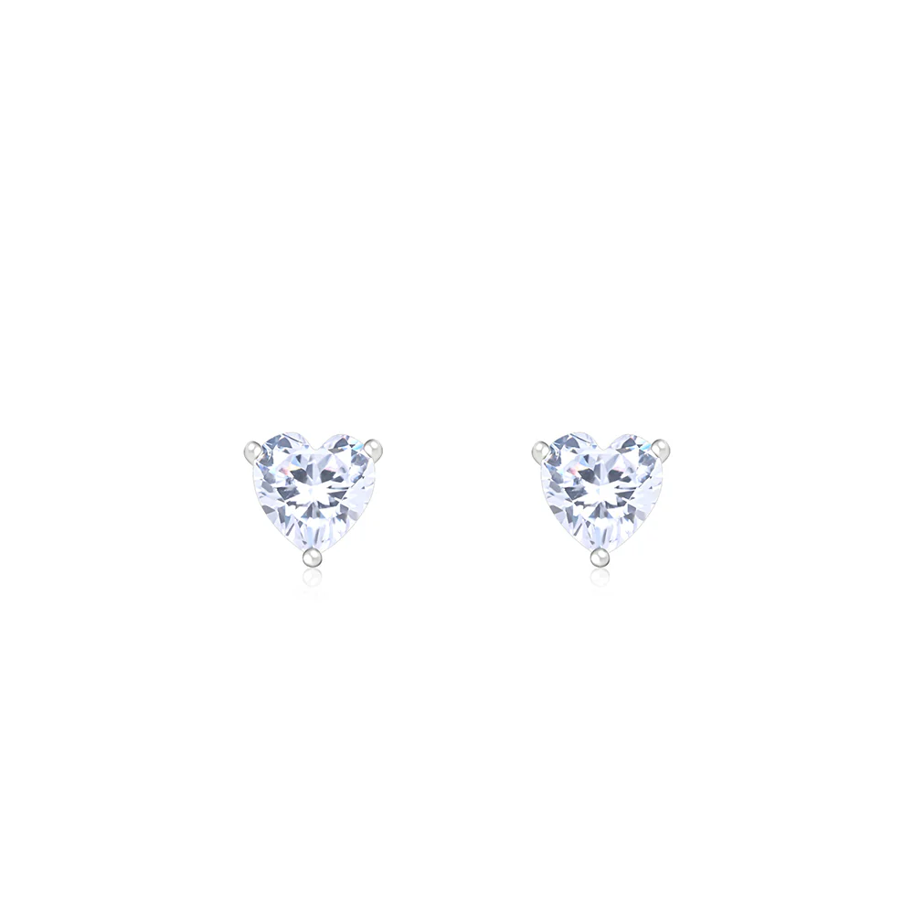 Embraced Heart Silver Studs - Image 9