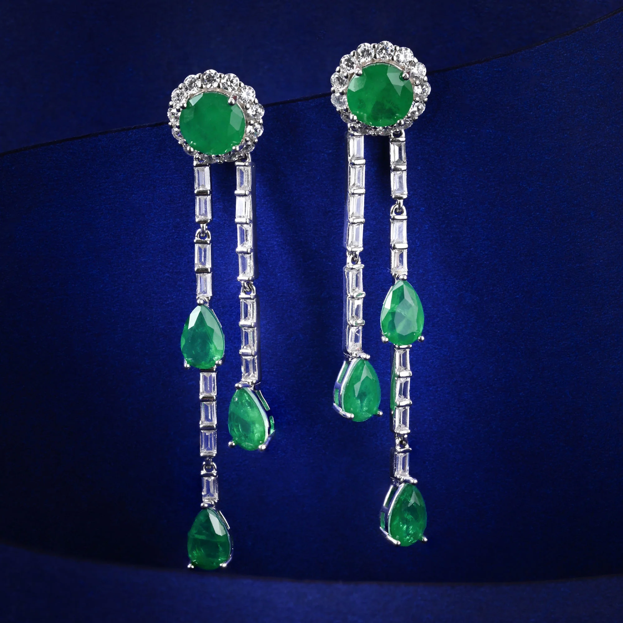 Emerald Drop Earrings - Image 4