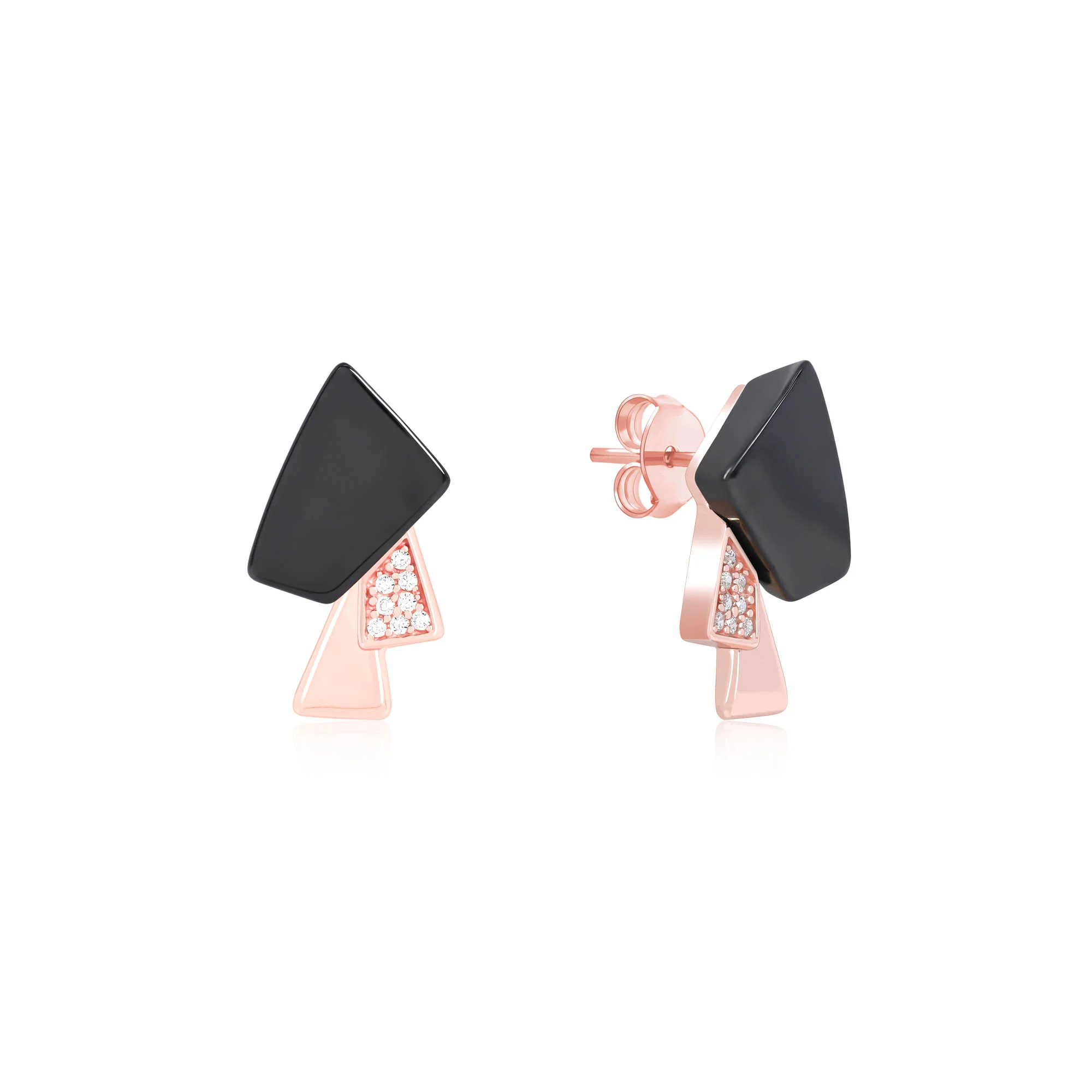 Enamel Asymmetric Earrings - Image 8