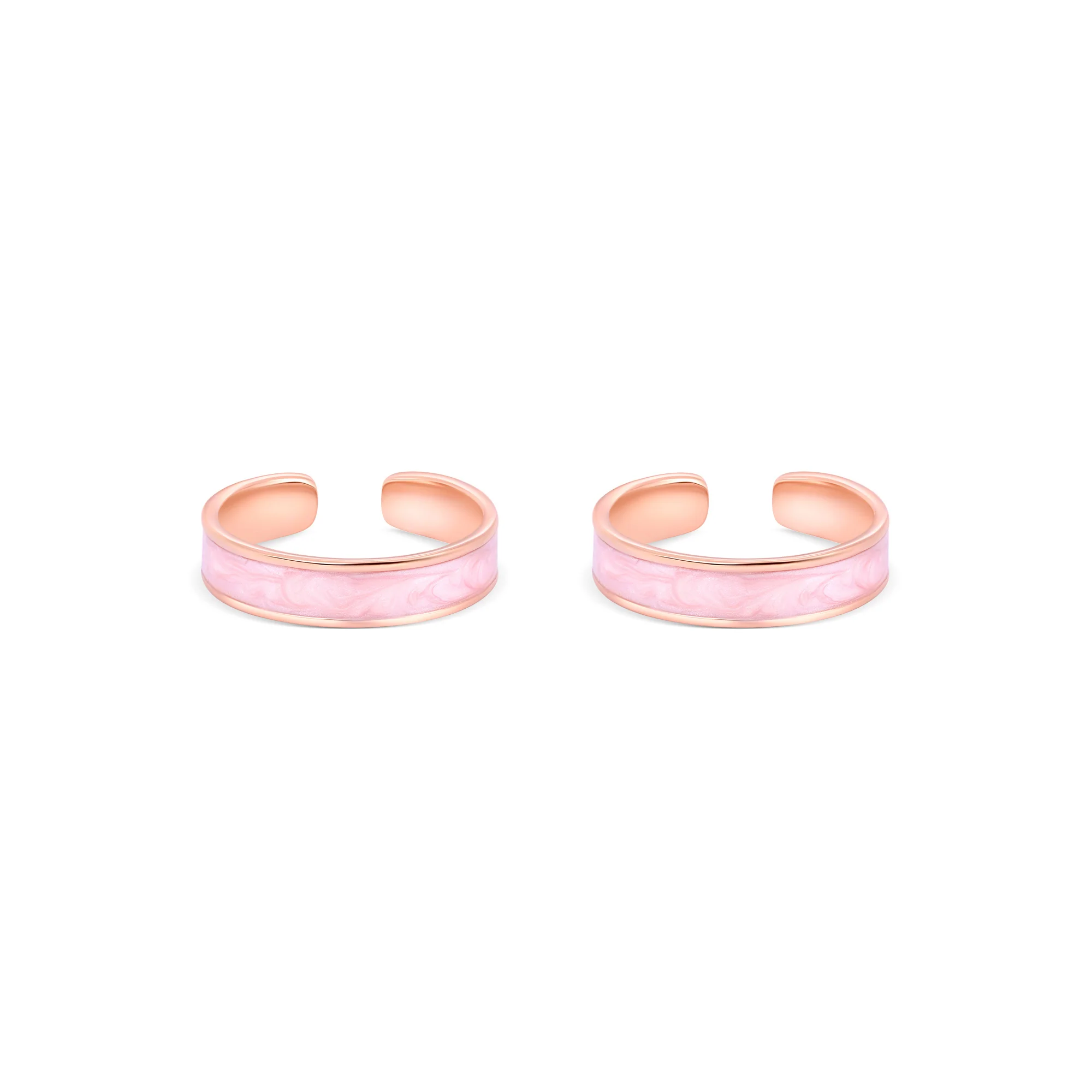 Enamel Band Silver Toe Ring - Image 4