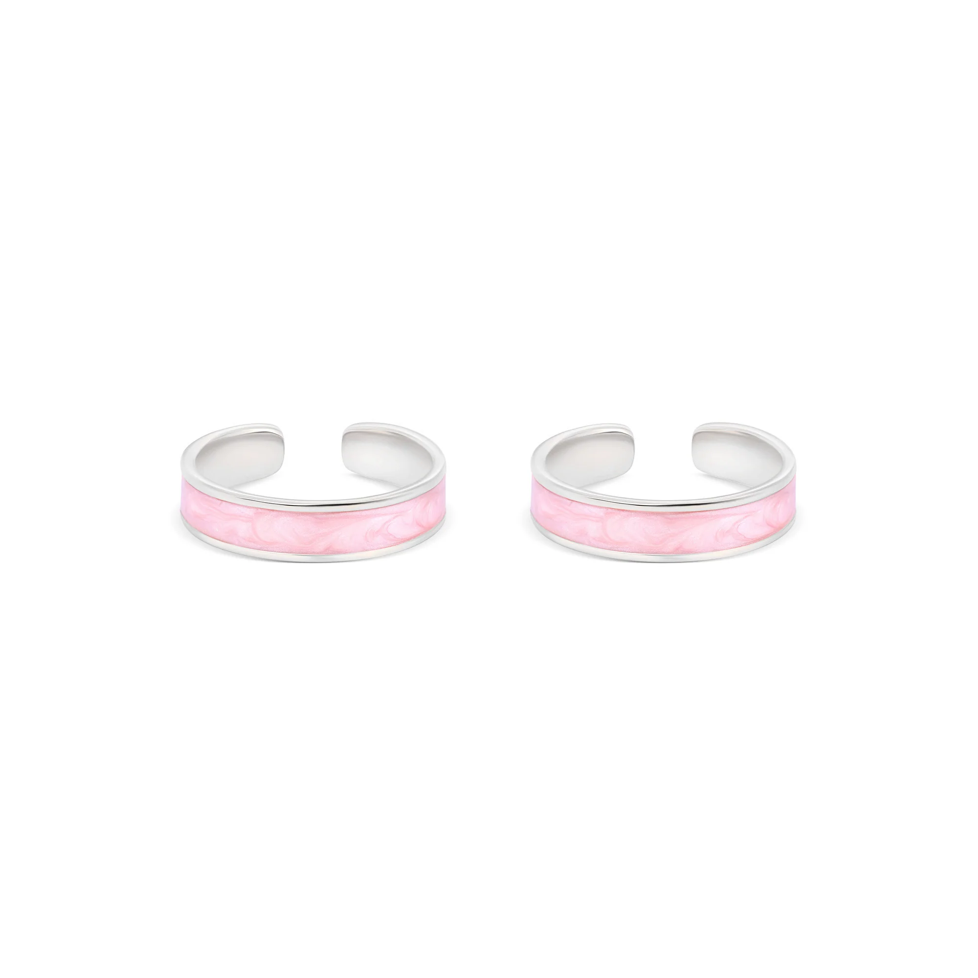 Enamel Band Silver Toe Ring - Image 7
