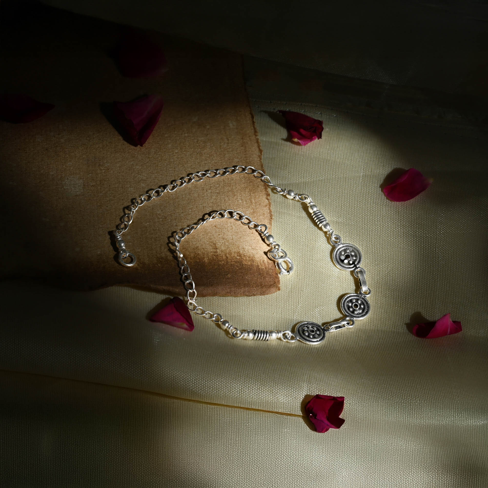Ethereal Charm Silver Anklet - Image 6