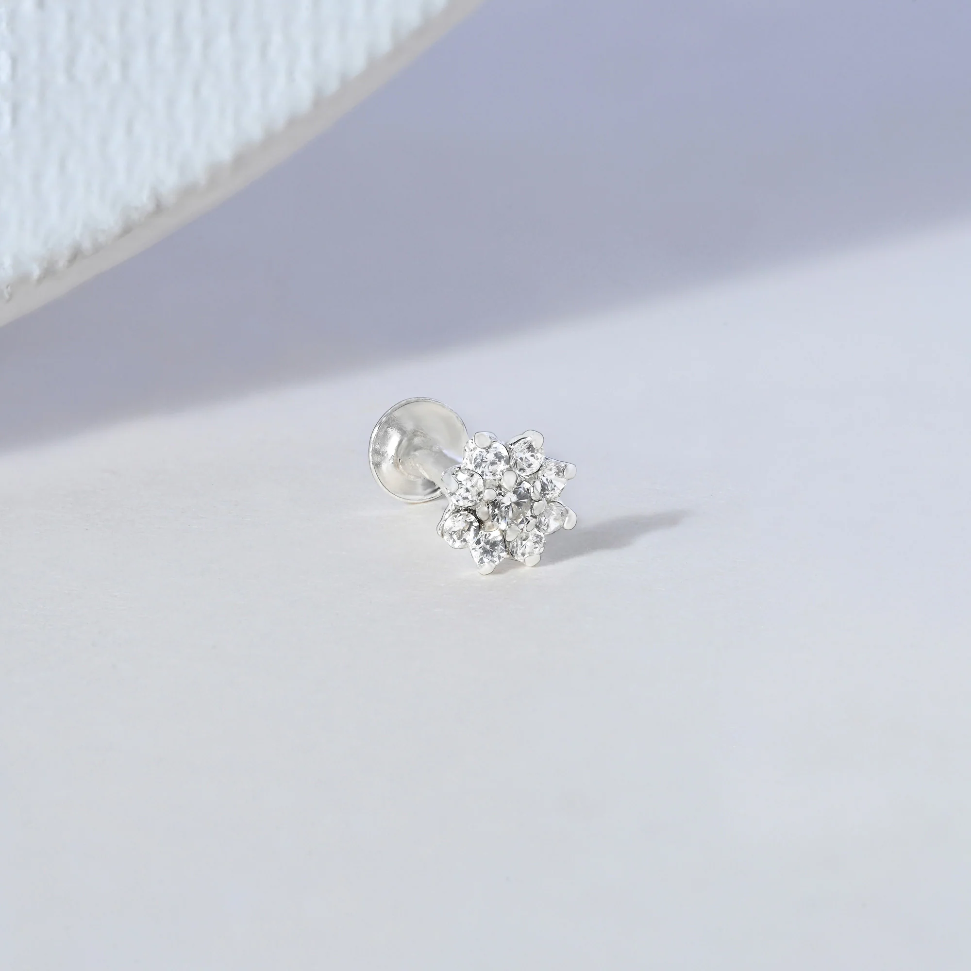 Floral Bloom Silver Nose Pin - Image 14