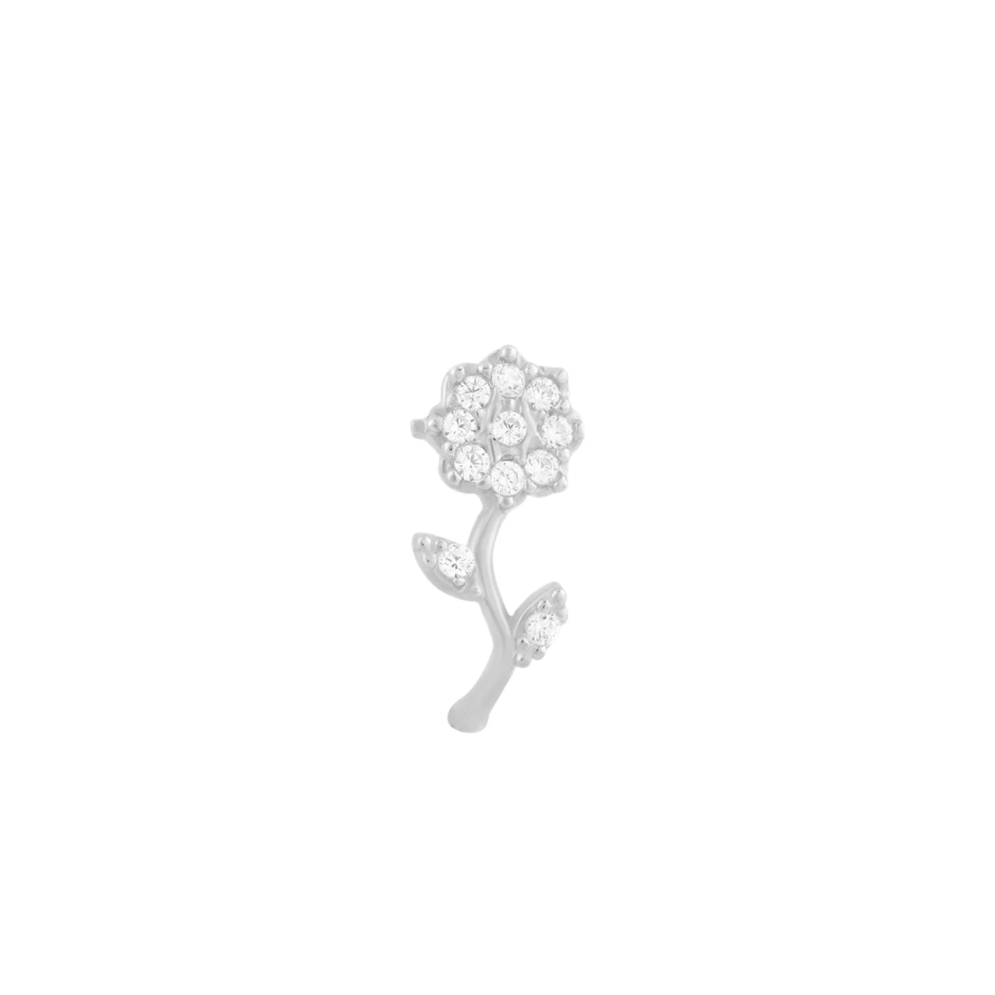 Floral CZ Spark Nose Pin - Image 5