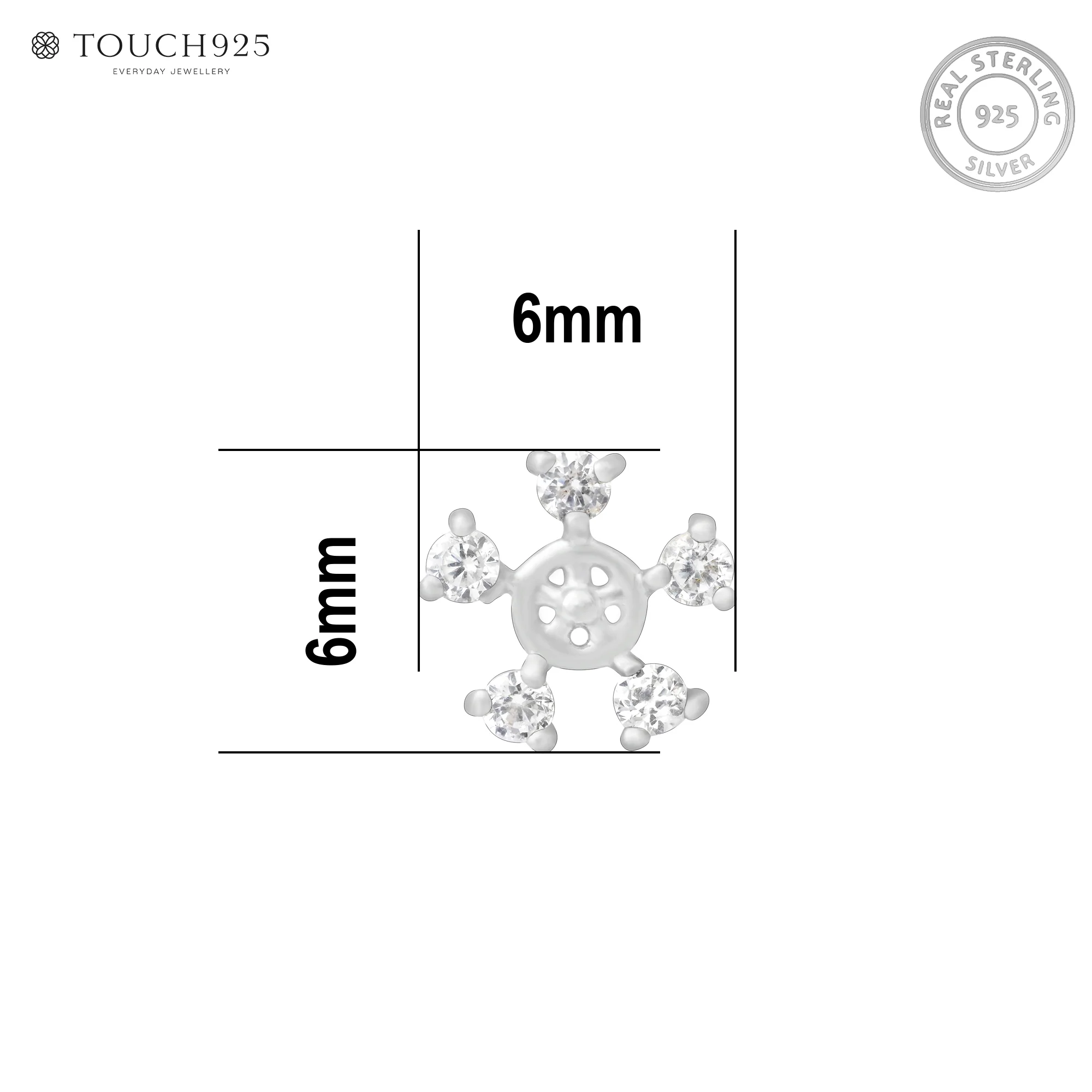 Floral Orbit Silver Nose Pin - Image 6