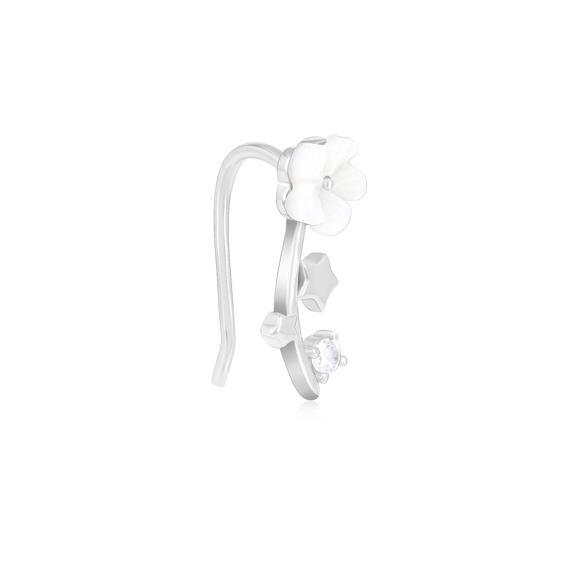 Floral Stem Leaf Earrings - Image 5