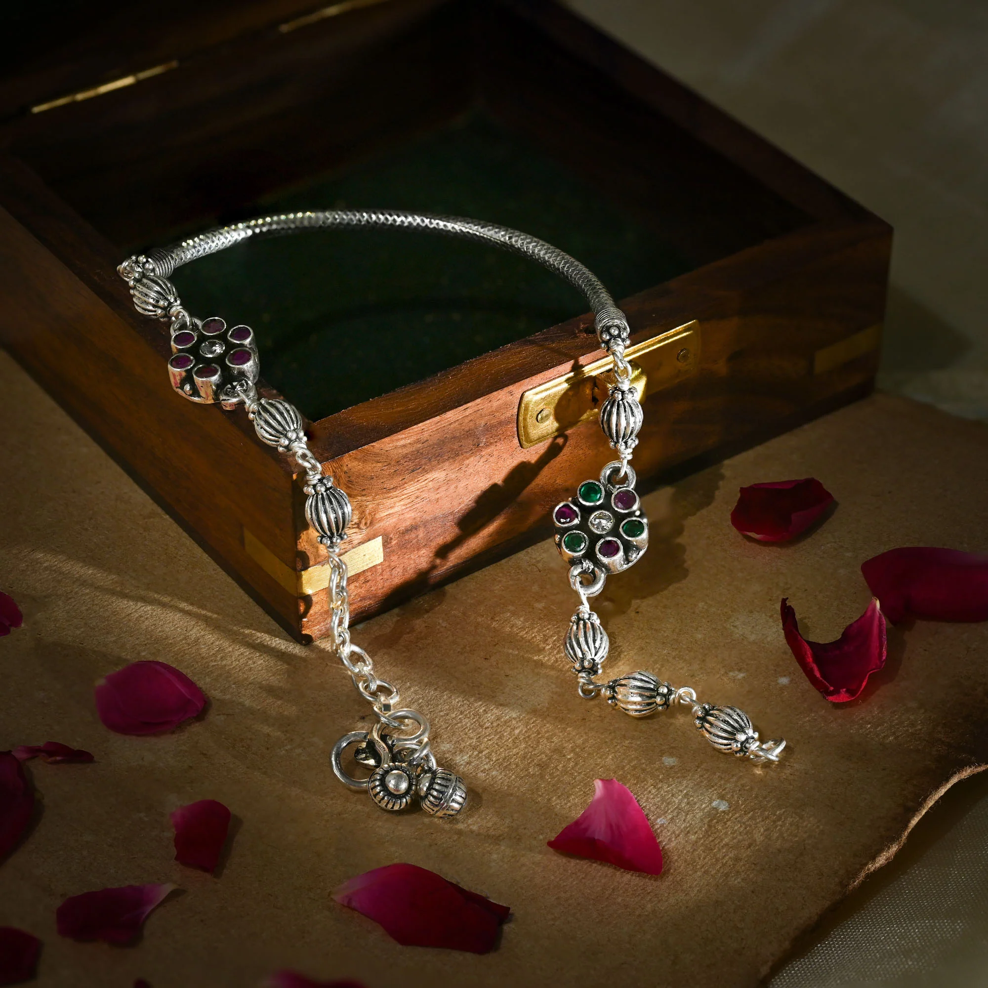 Floral Stone Anklet - Image 2