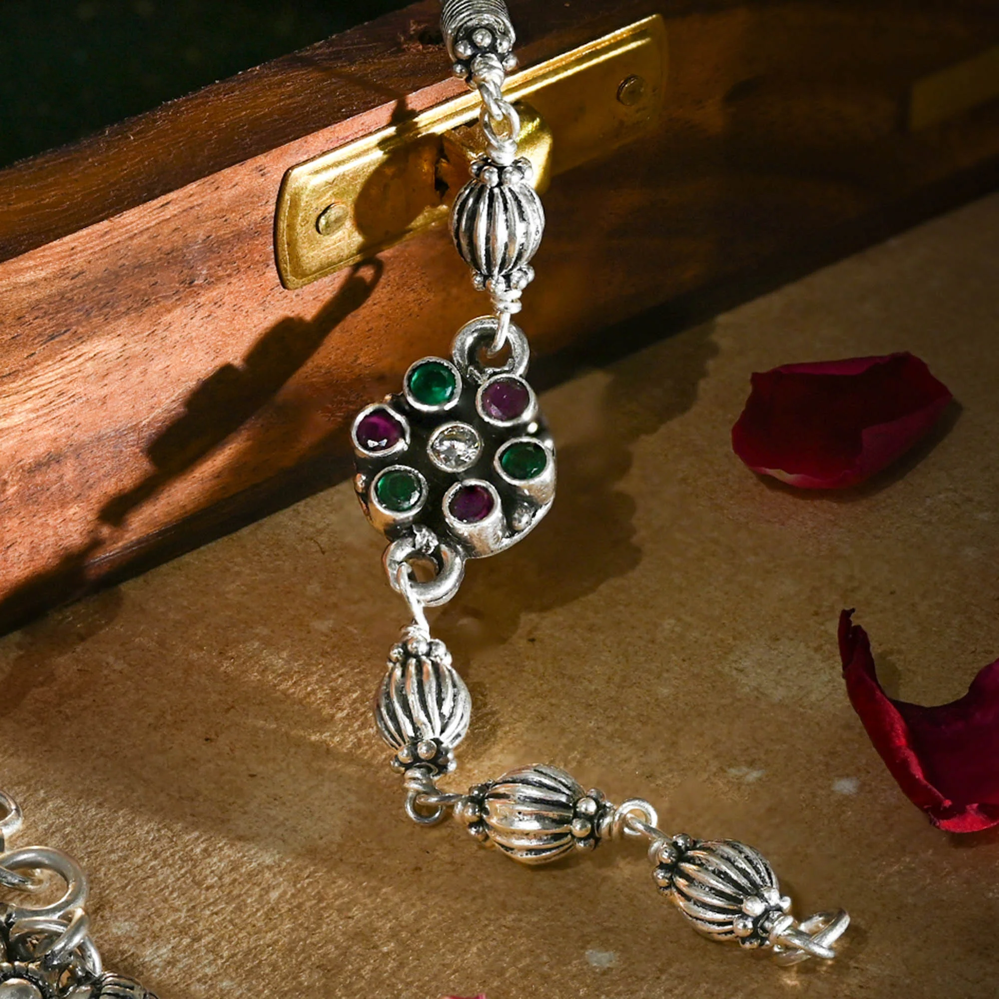 Floral Stone Anklet - Image 4