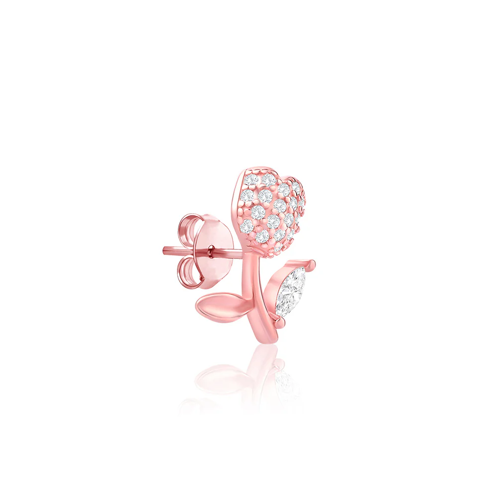 Floral Studs CZ Earrings - Image 13