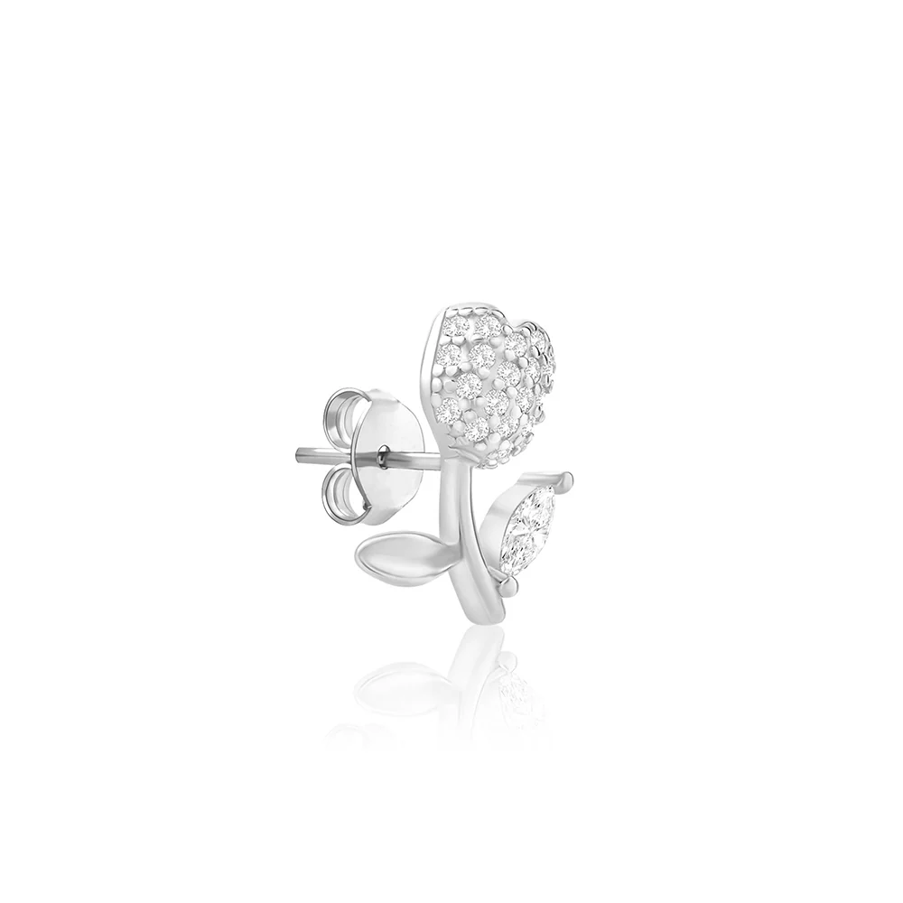 Floral Studs CZ Earrings - Image 6