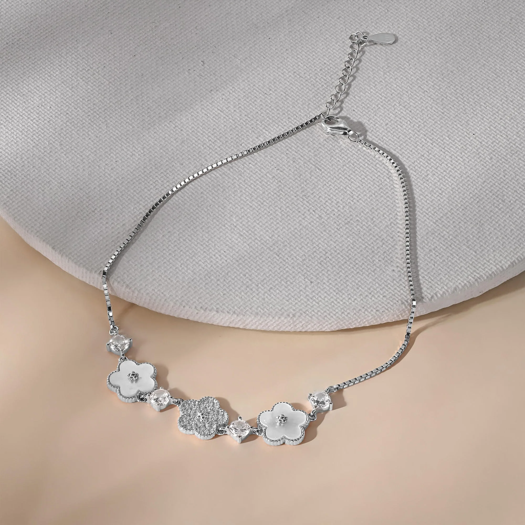 Flower Petal Stone Anklet - Image 9