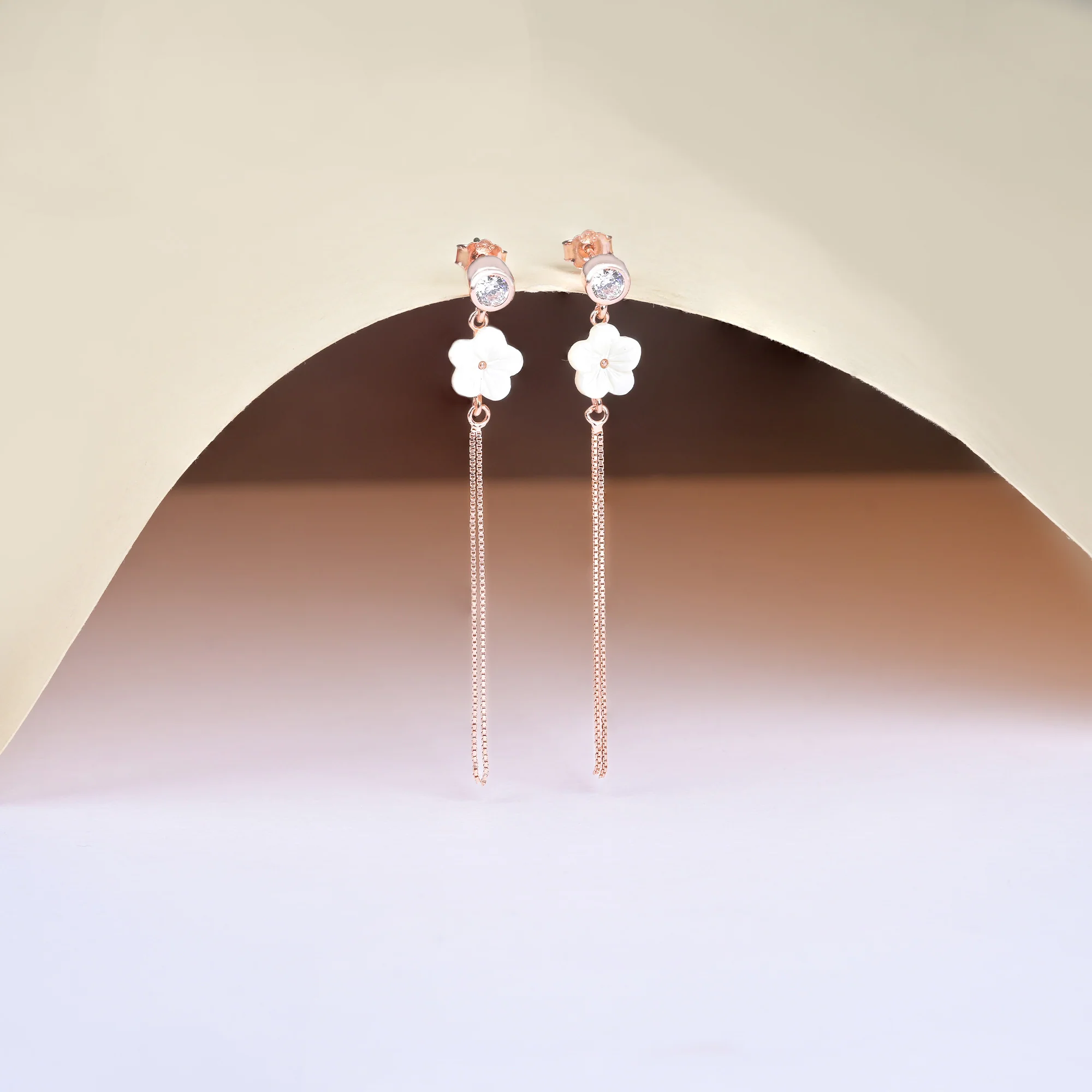 Flower Thread Earrings - Image 3