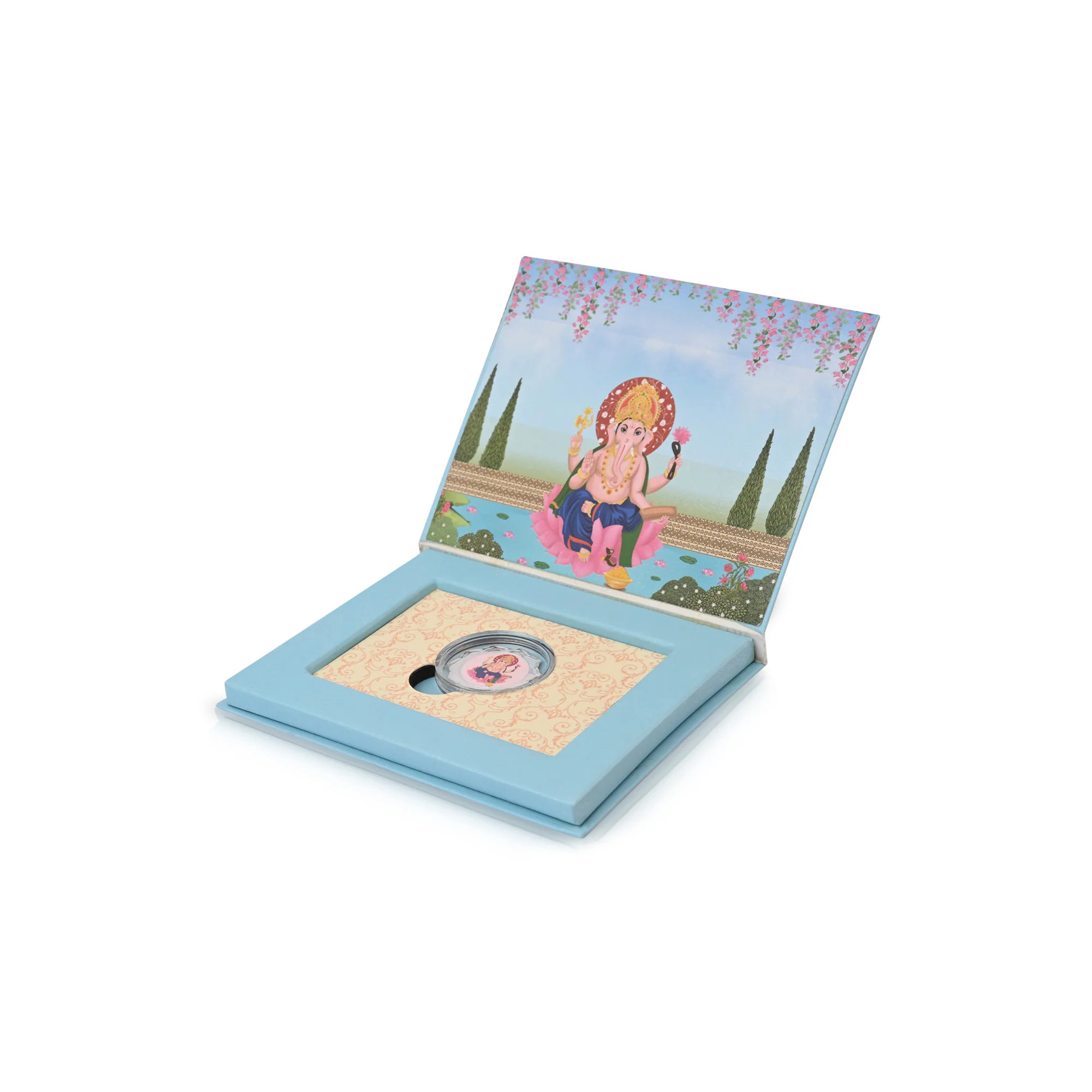 Ganesh Ji 999 Silver Coin Box - Image 2