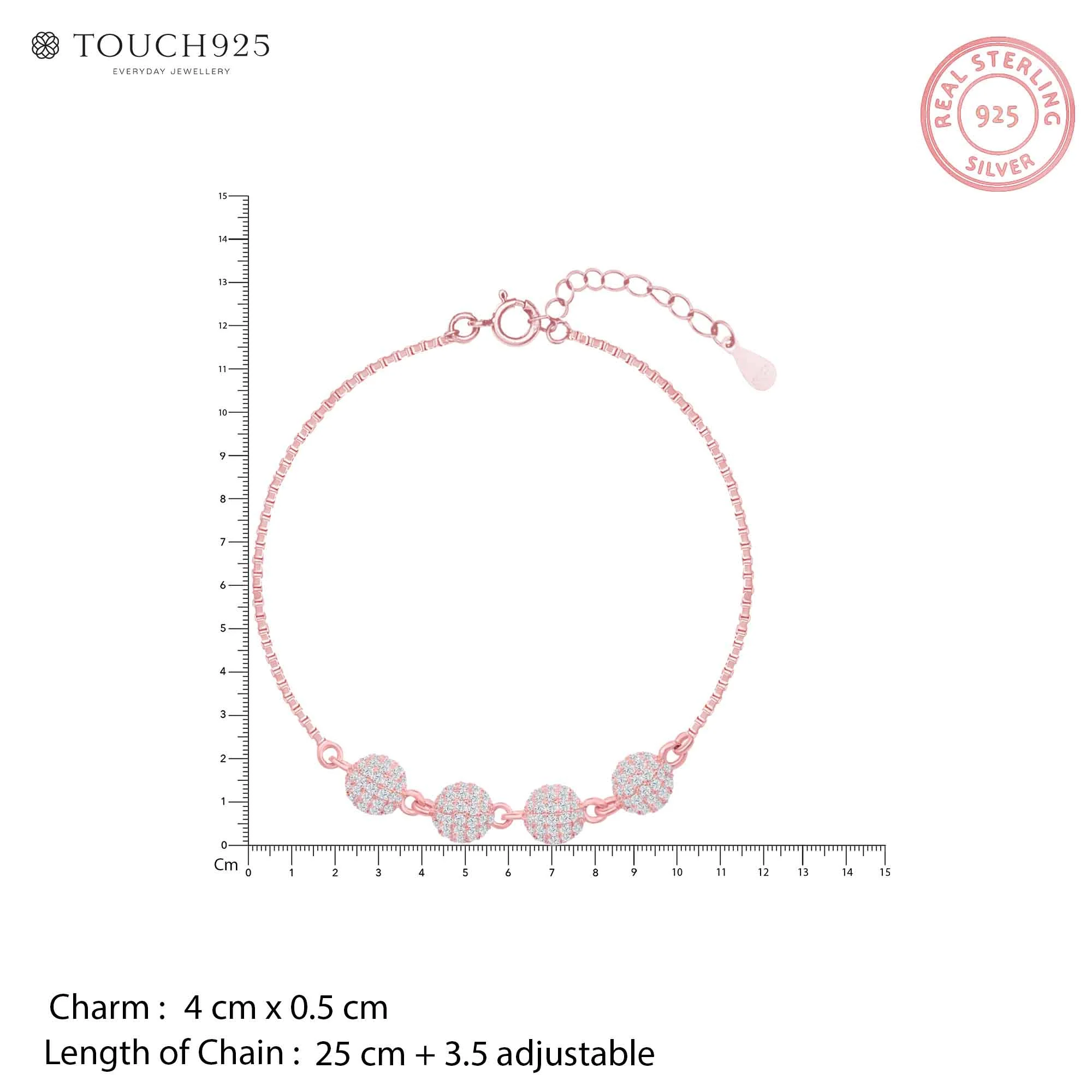 Glint Bead Silver Anklet - Image 18