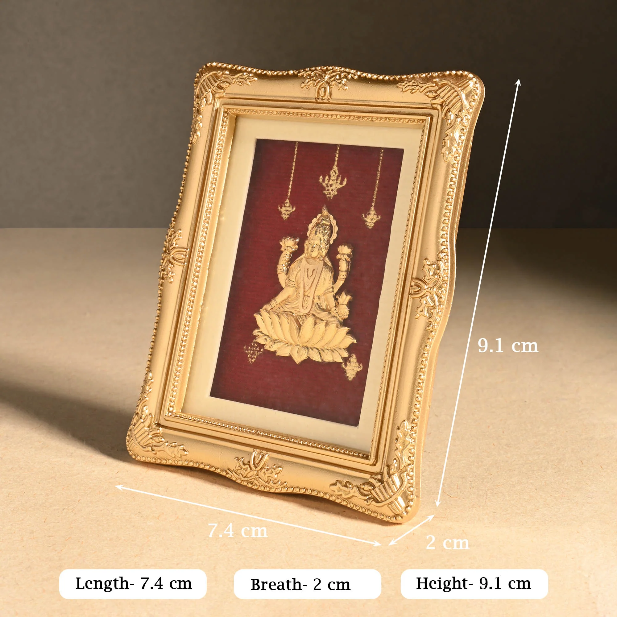 Goddess Lakshmi 24K Gold Foil Frame - Image 5