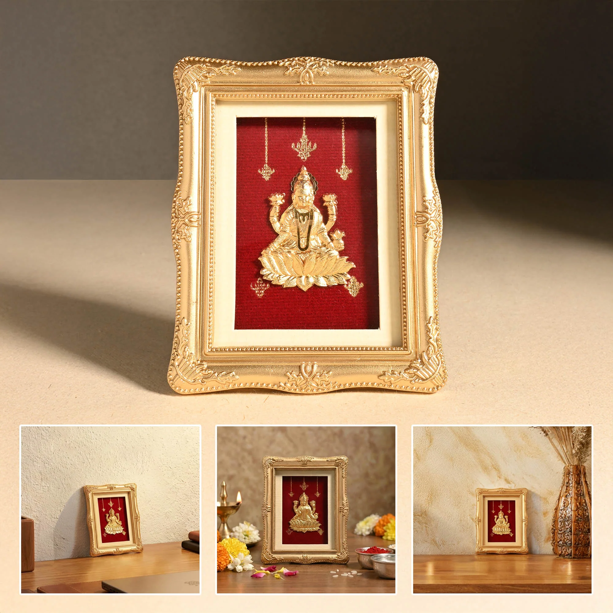 Goddess Lakshmi 24K Gold Foil Frame - Image 6