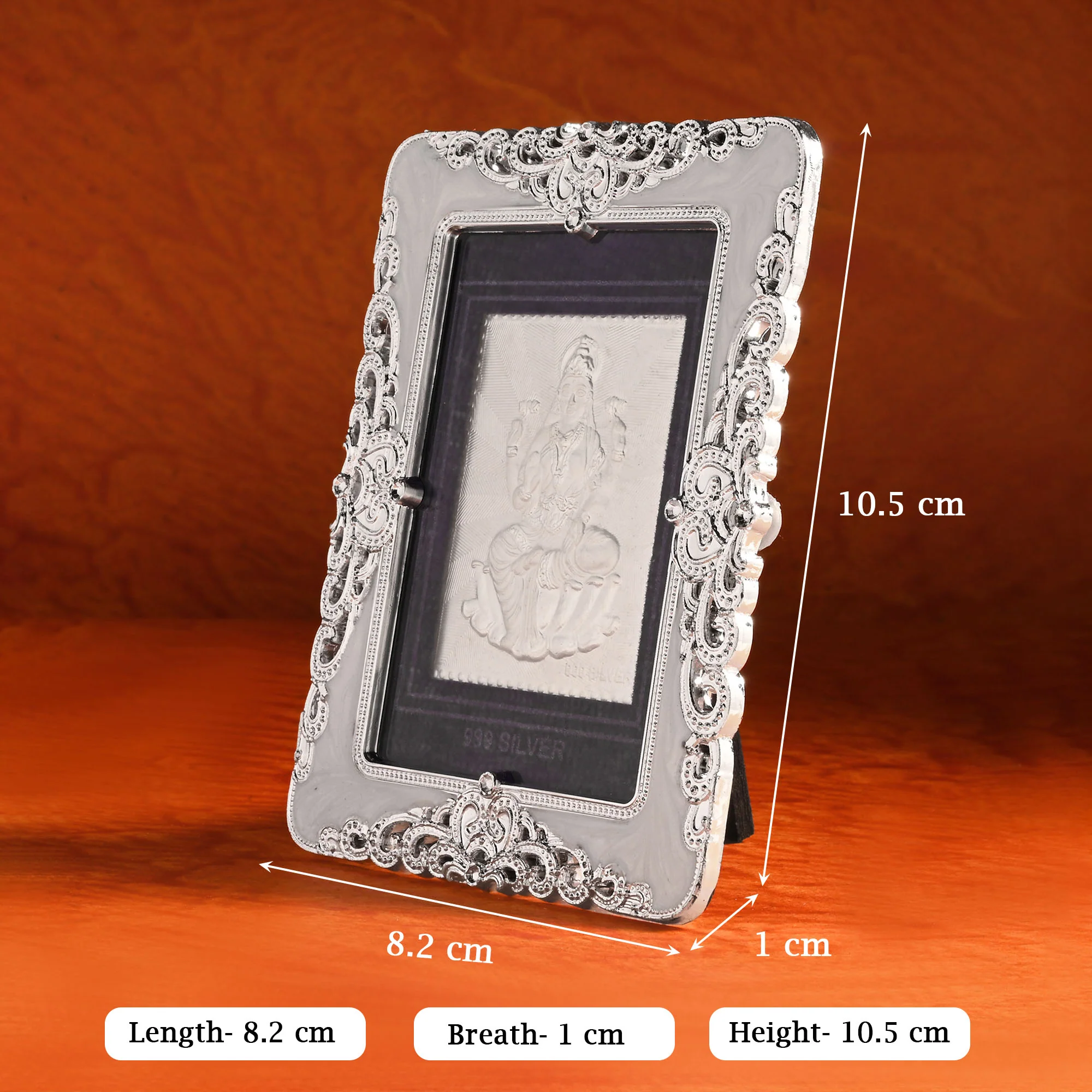 Goddess Lakshmi 999 Silver Photo Frame - Image 5