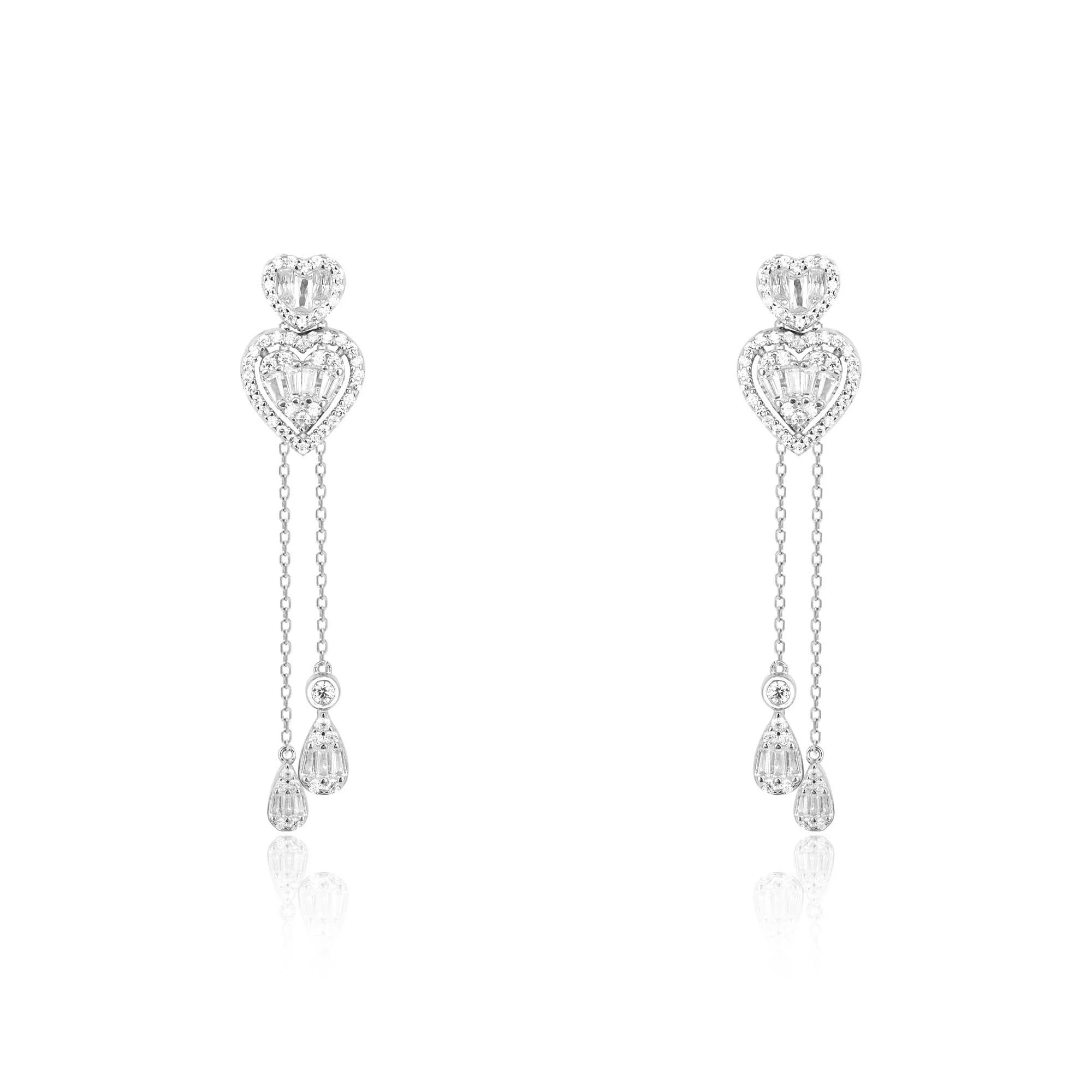 Graceful Heartstrings Silver Necklace Set - Image 13