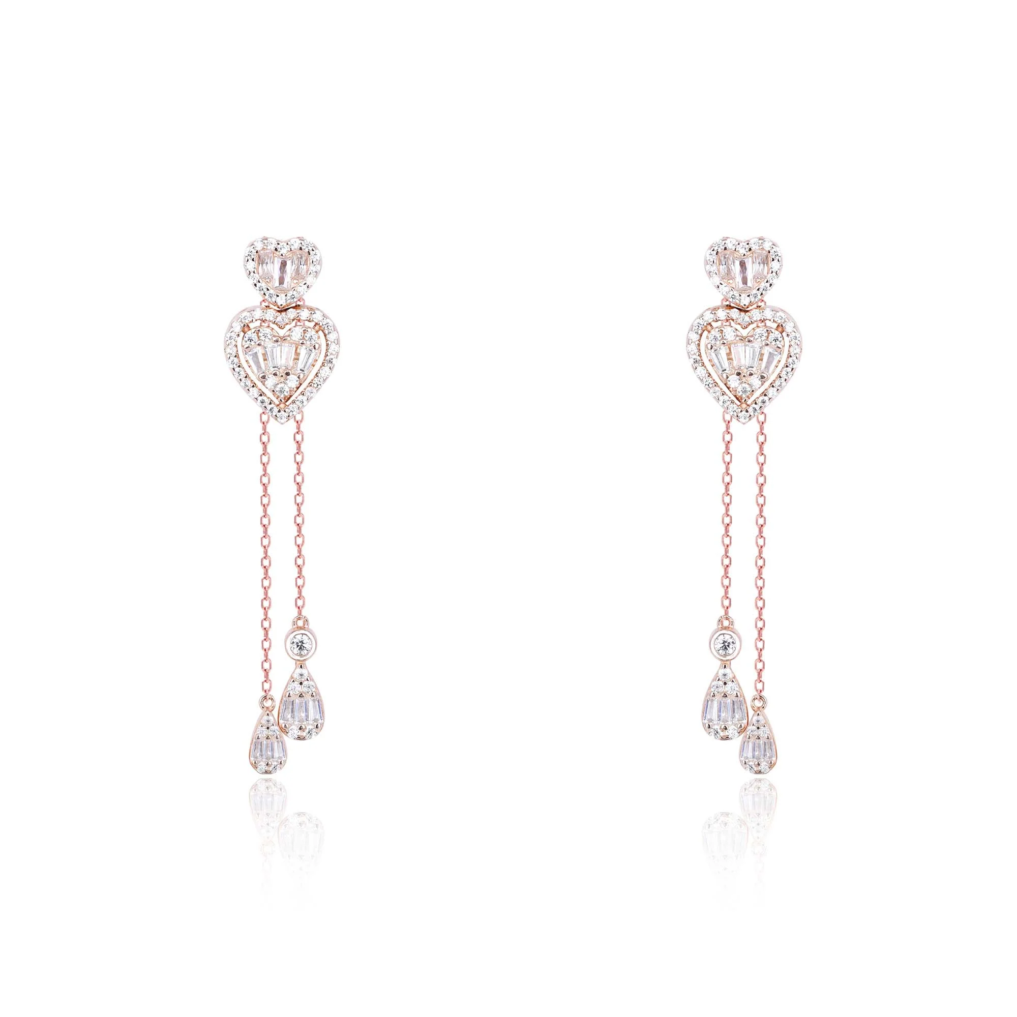Graceful Heartstrings Silver Necklace Set - Image 7