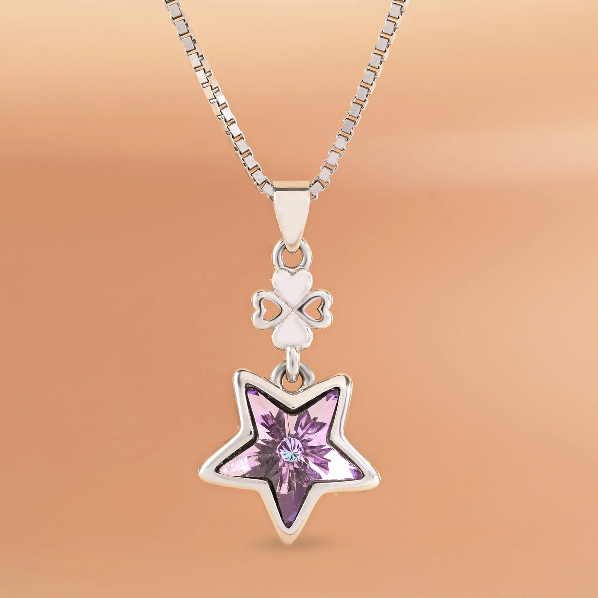 Starred Charm Chain Locket - Image 4