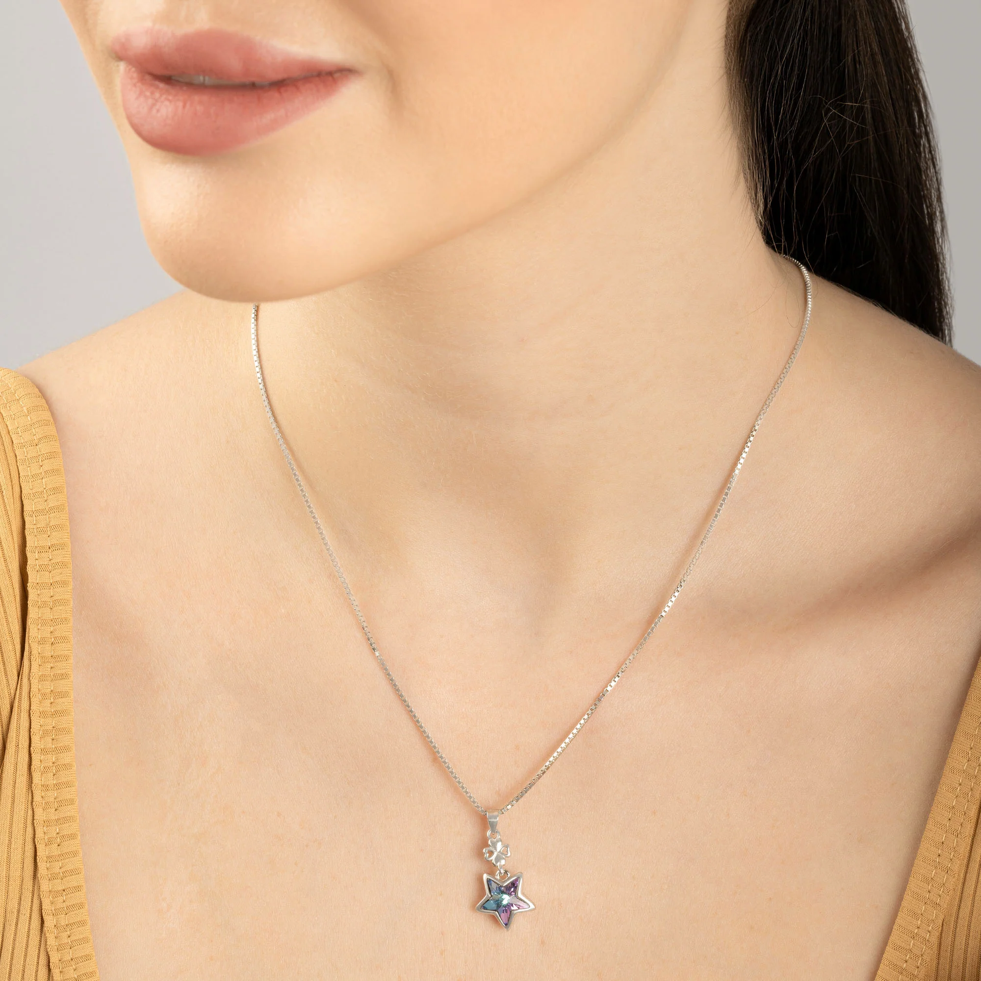 Starred Charm Chain Locket - Image 5