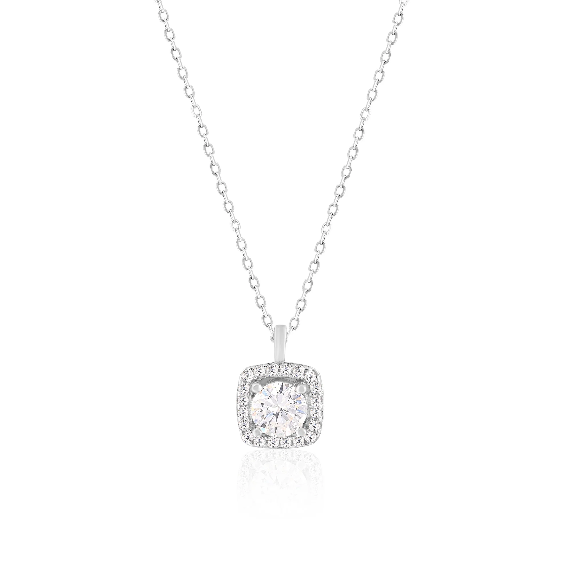 Halo-Set CZ Pendant Chain - Image 2