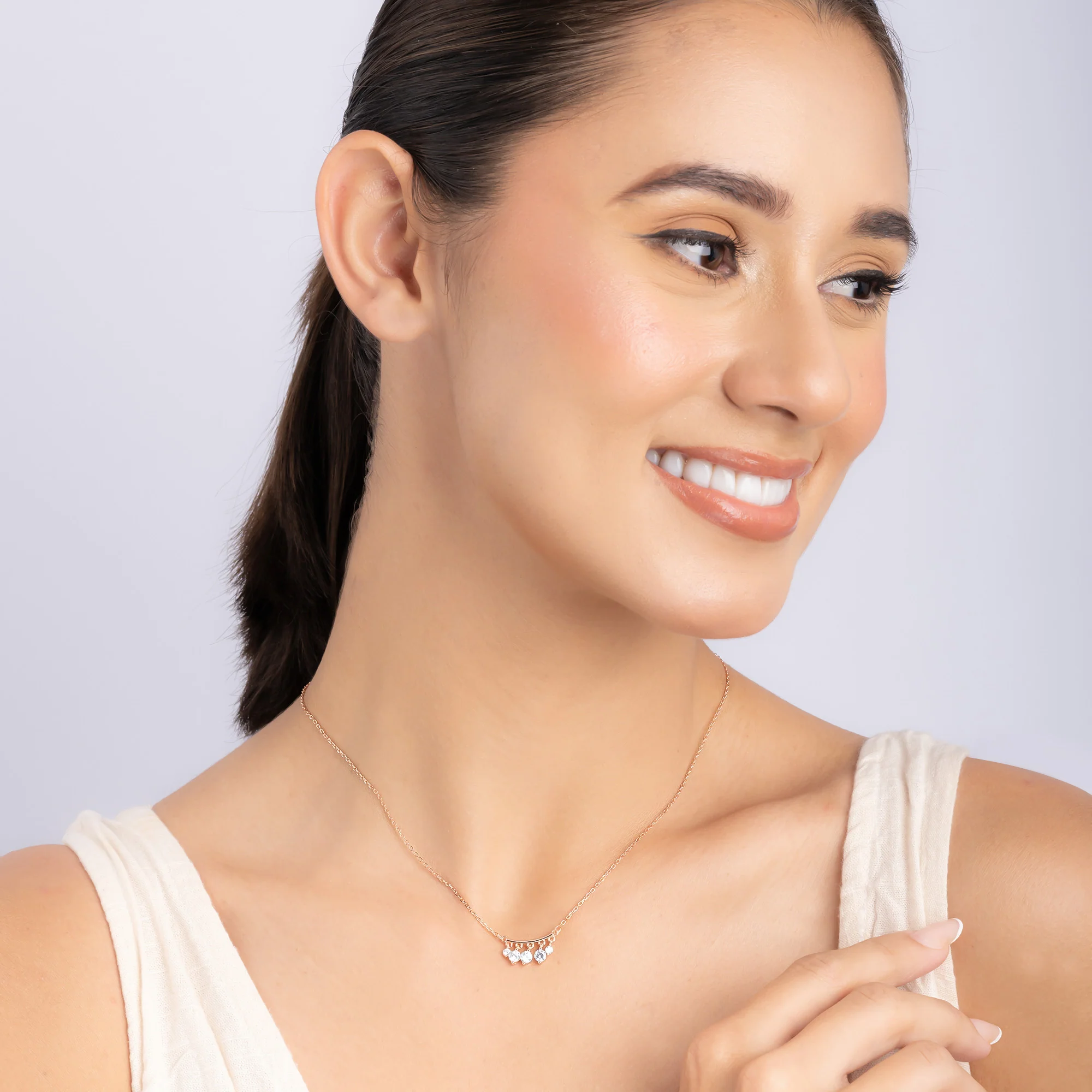 Hanging Stone Bar Necklace - Image 3