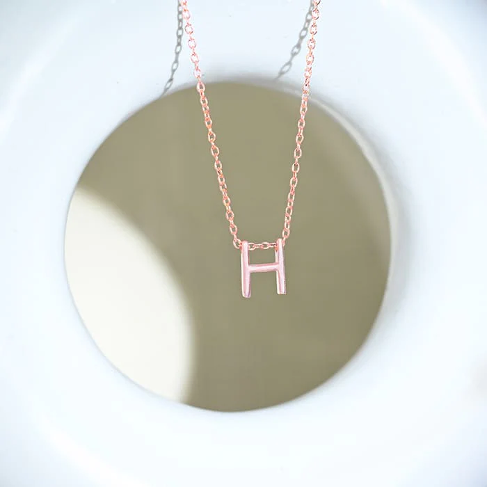 Harmony H Initial Necklace - Image 5