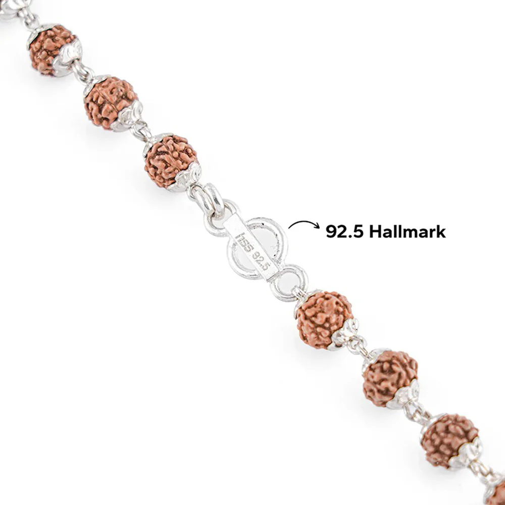 Harmony Rudraksha Silver Chain - Image 4