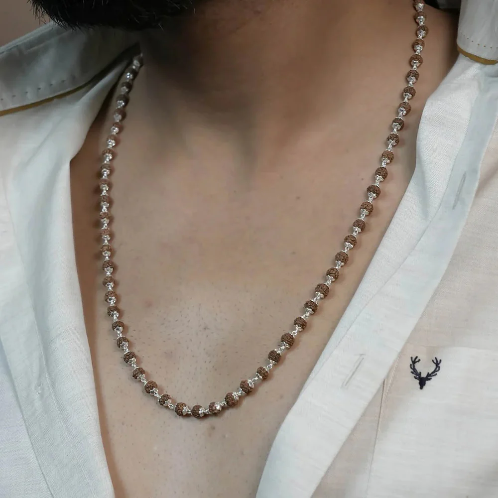 Harmony Rudraksha Silver Chain - Image 5