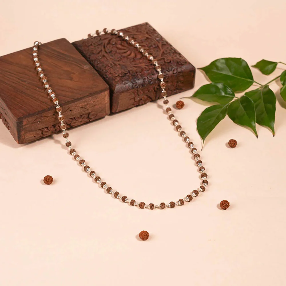 Harmony Rudraksha Silver Chain - Image 6