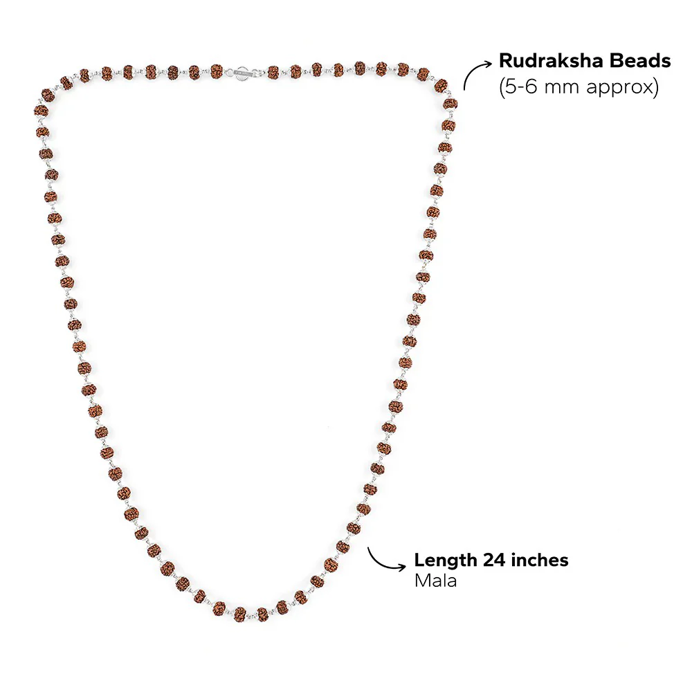 Harmony Rudraksha Silver Chain - Image 7