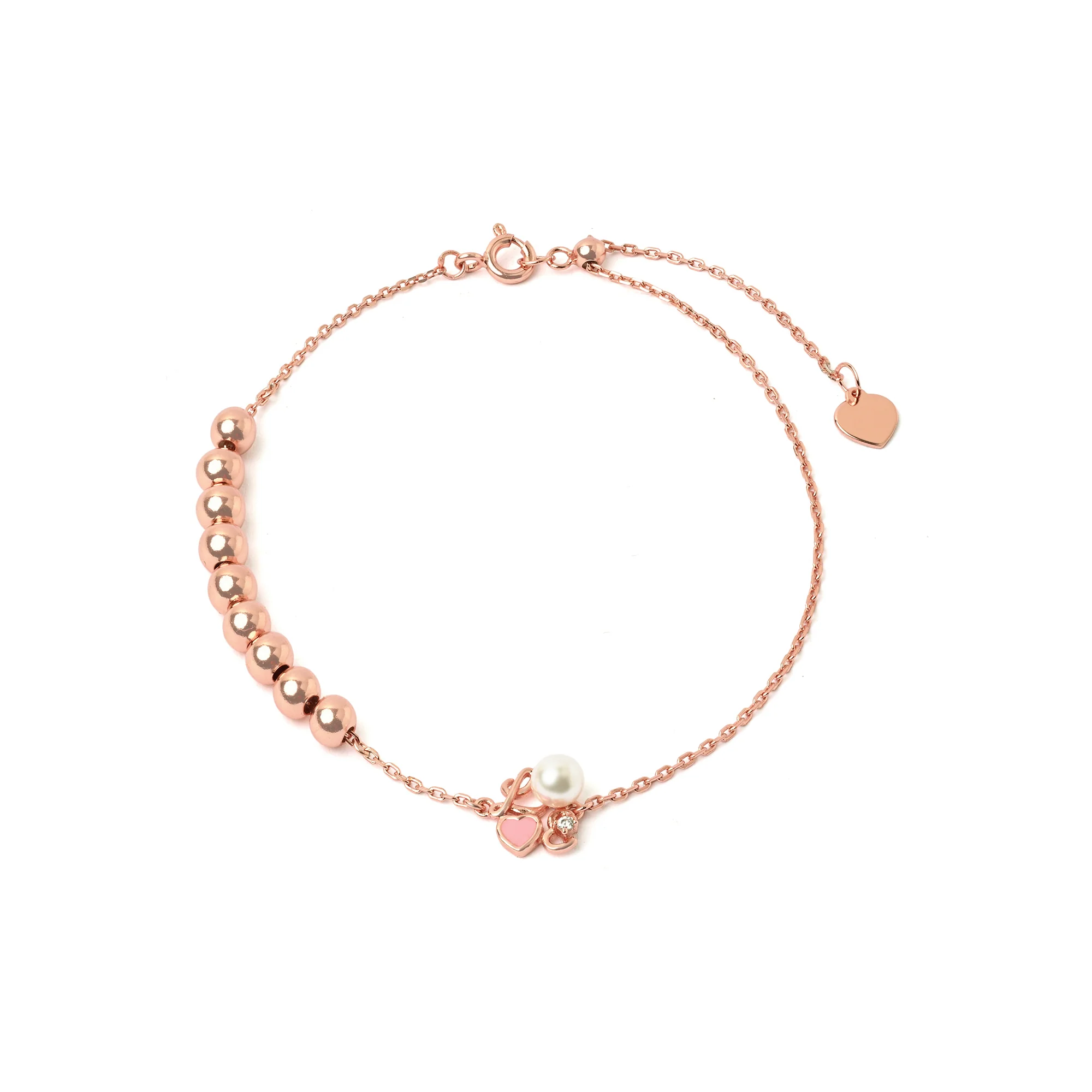 Heart Bead Silver Bracelet - Image 6