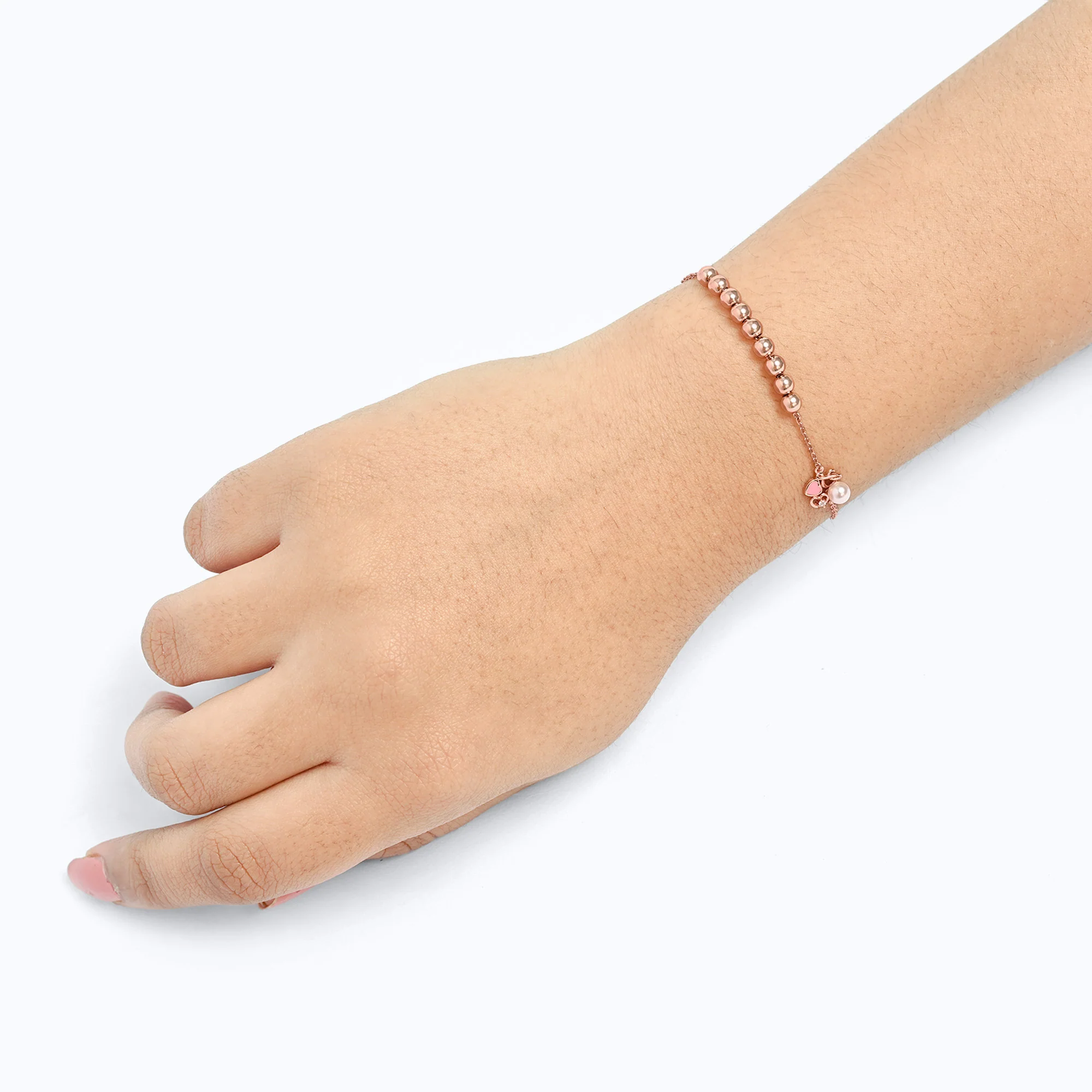 Heart Bead Silver Bracelet - Image 8
