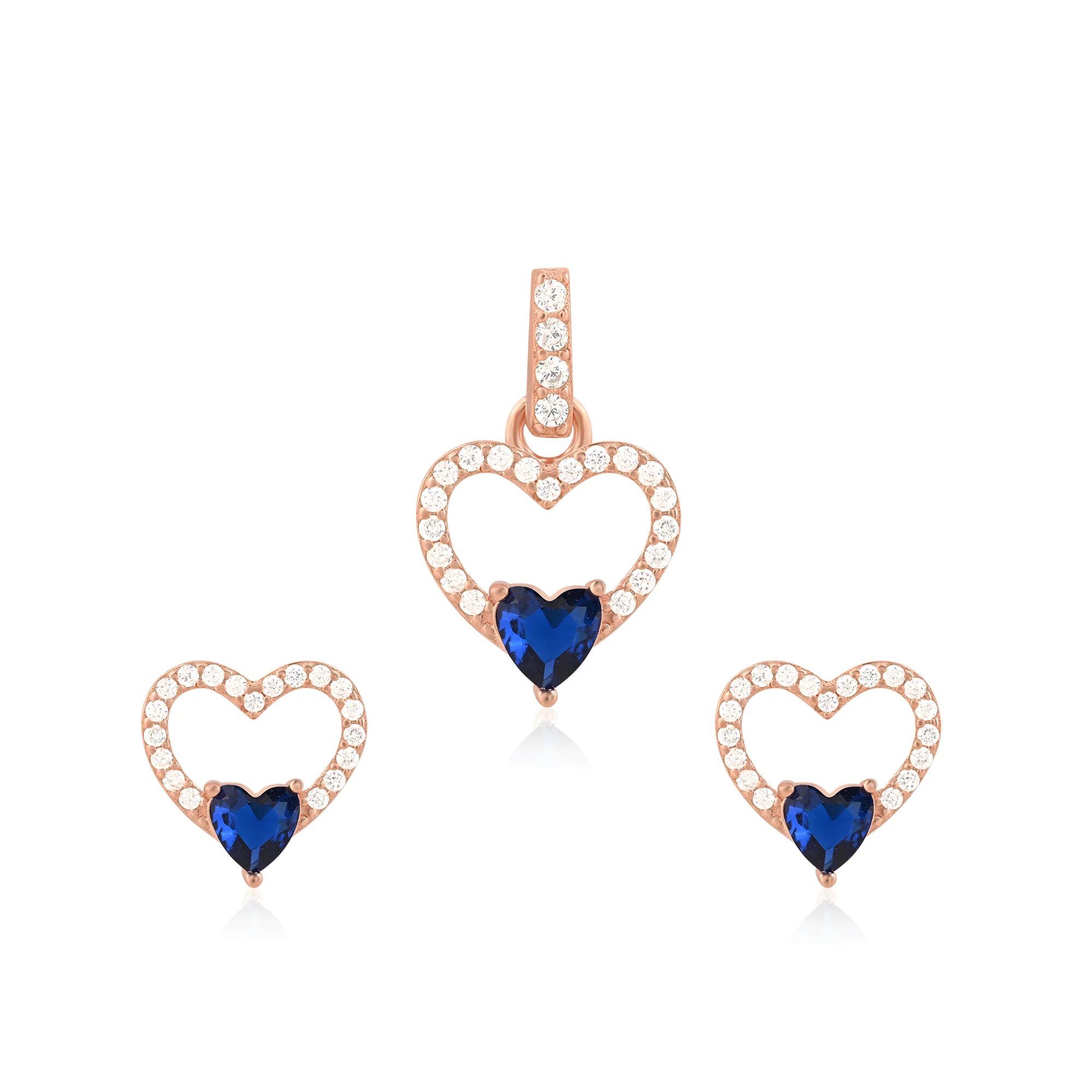 Heart CZ Pendant Set - Image 7