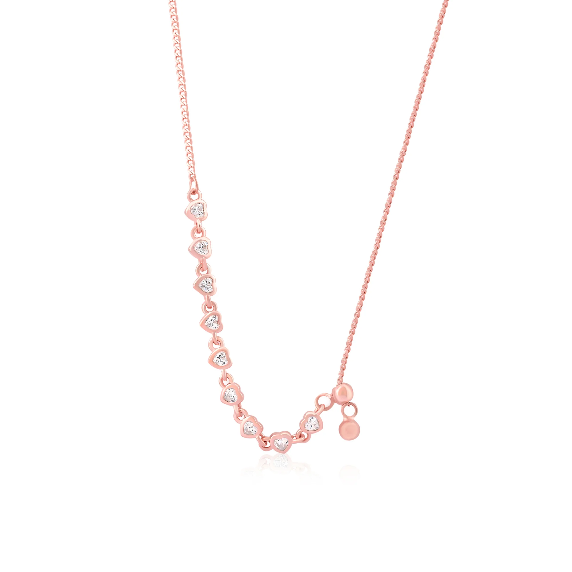 Heart Link Stone Necklace - Image 2