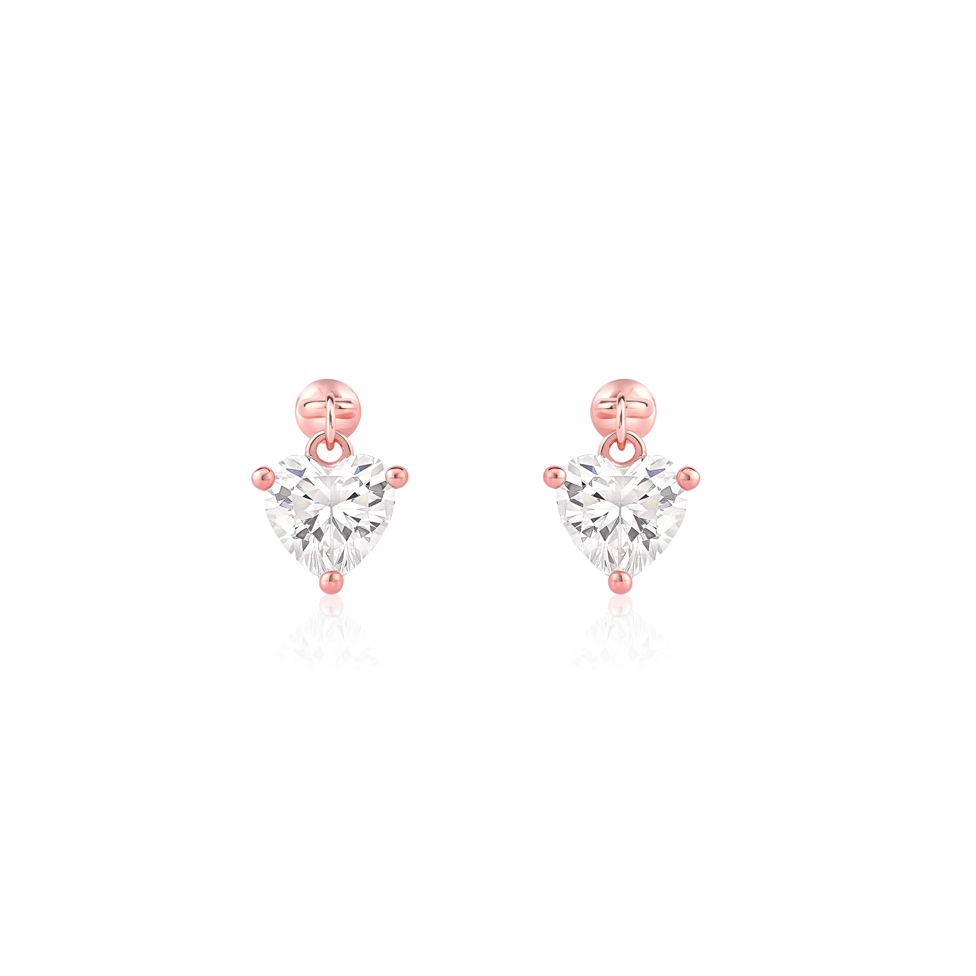 Heart Shaped Drop Earrings - Image 4