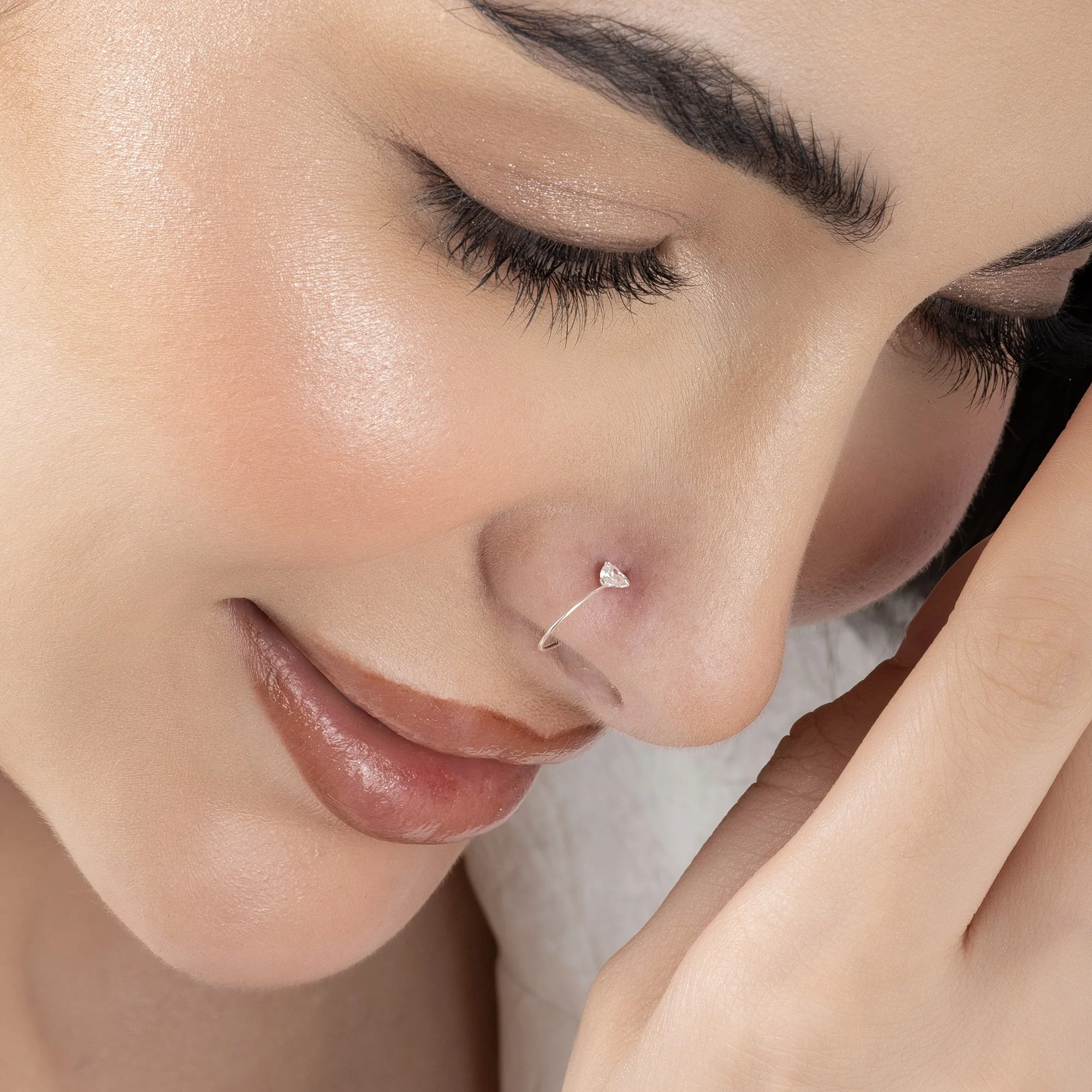 Heart Stone Nose Ring - Image 3