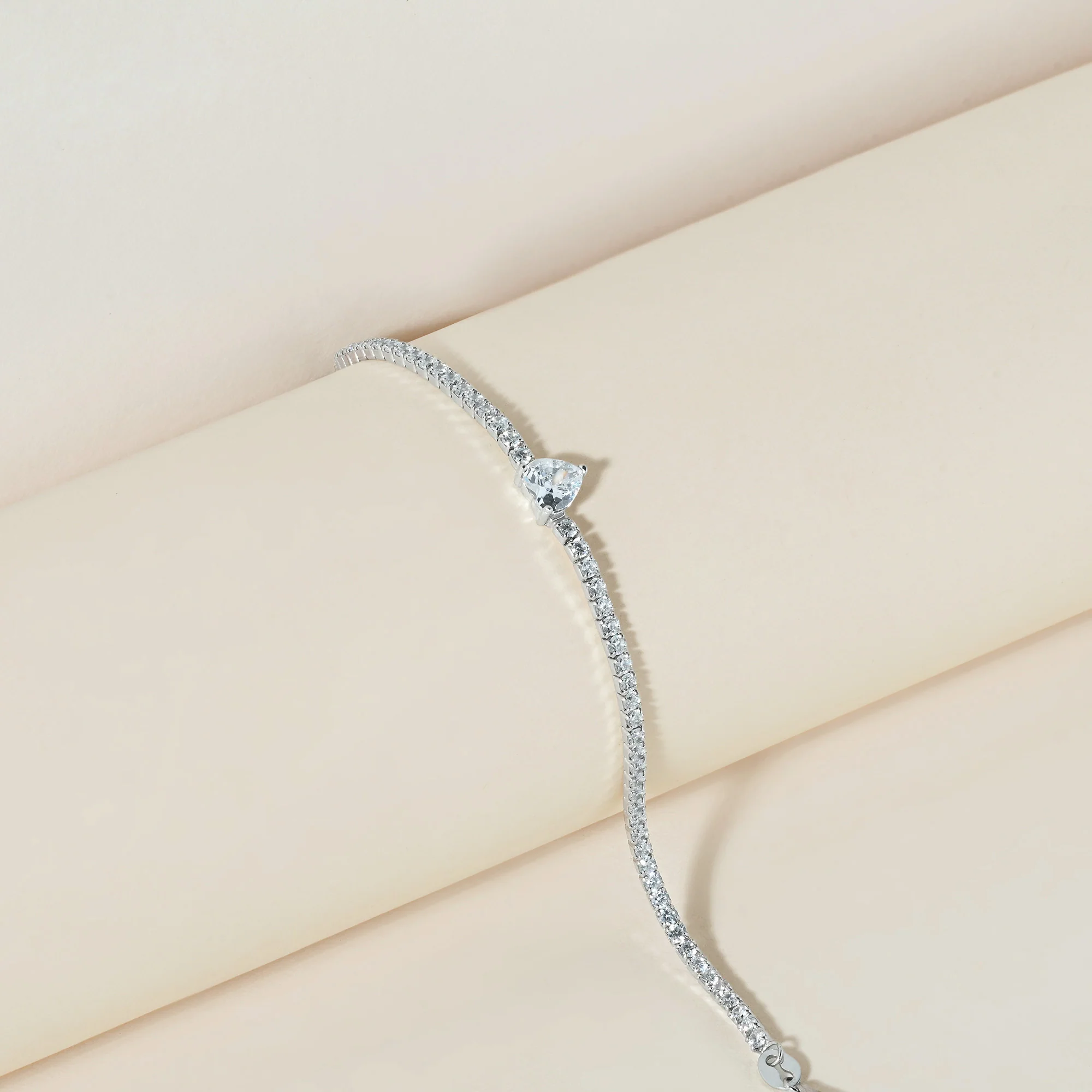 Heartsparkle Silver Tennis Bracelet - Image 3