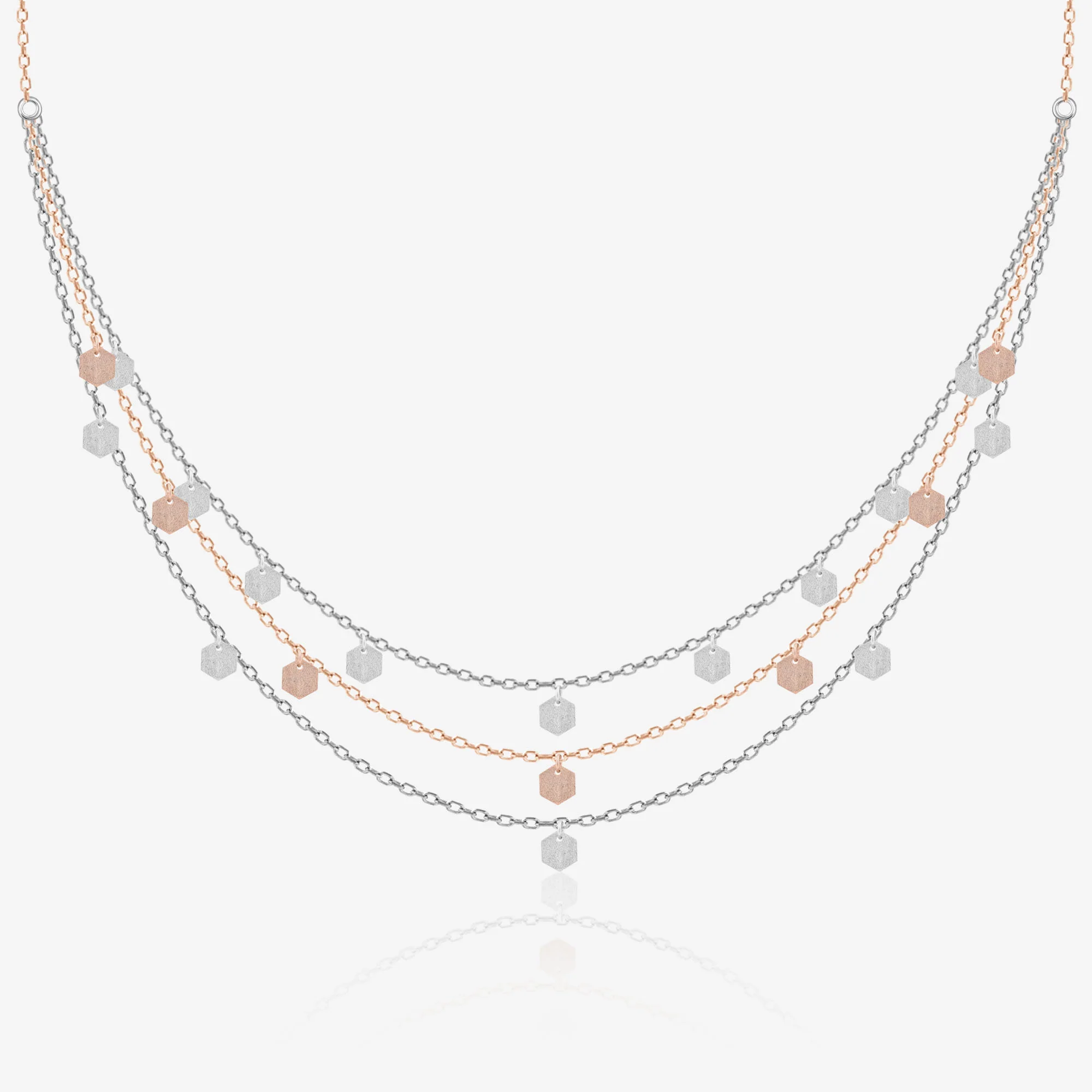 Hexa Charm Silver Necklace - Image 2