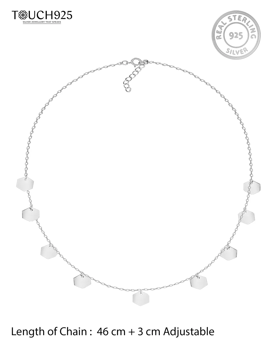 Hexagon Charm Necklace - Image 5