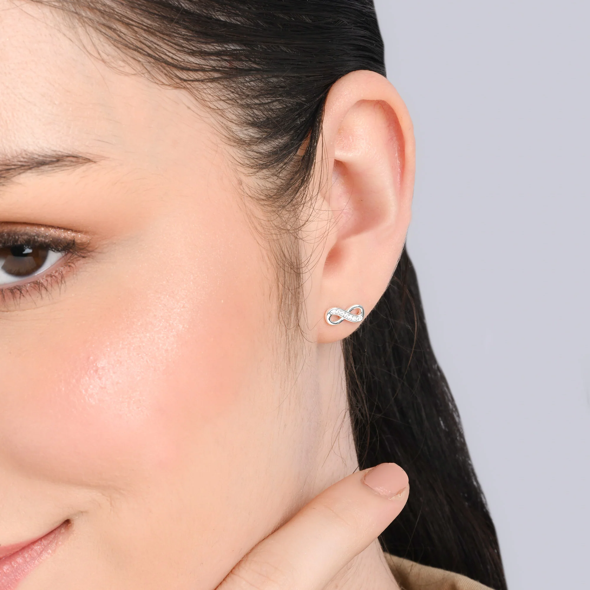 Infinity CZ Earrings - Image 3